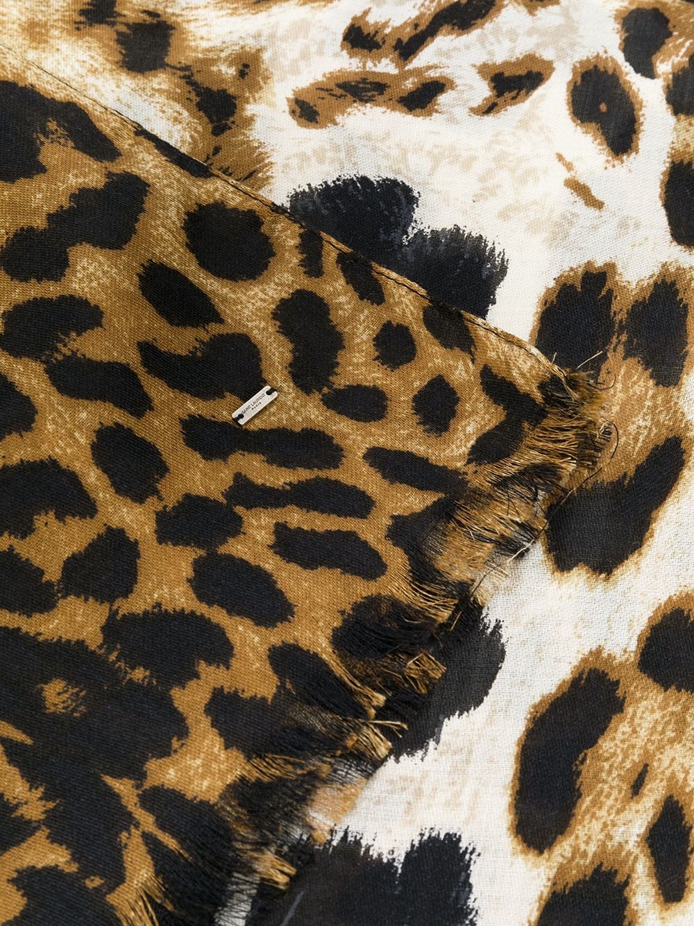 leopard-print silk scarf - 3