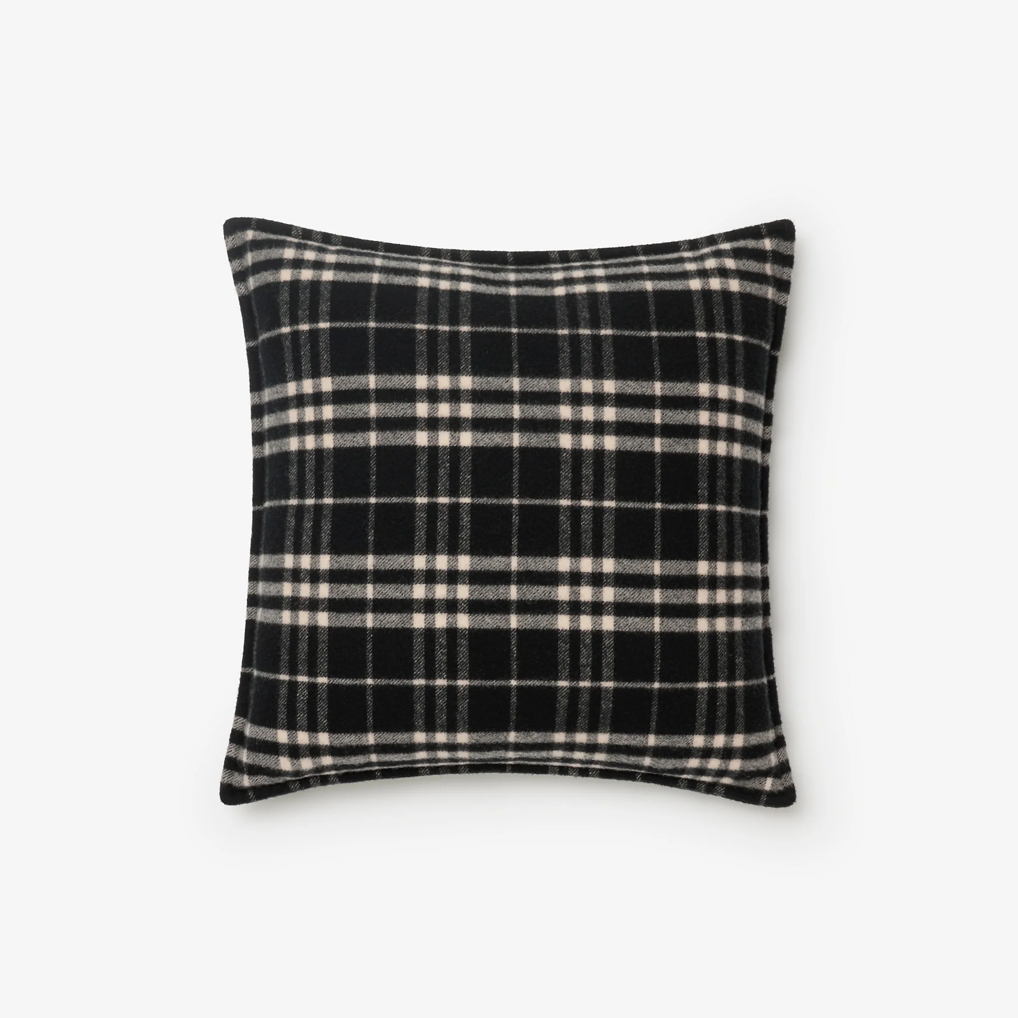 Check Wool Cashmere Cushion - 1