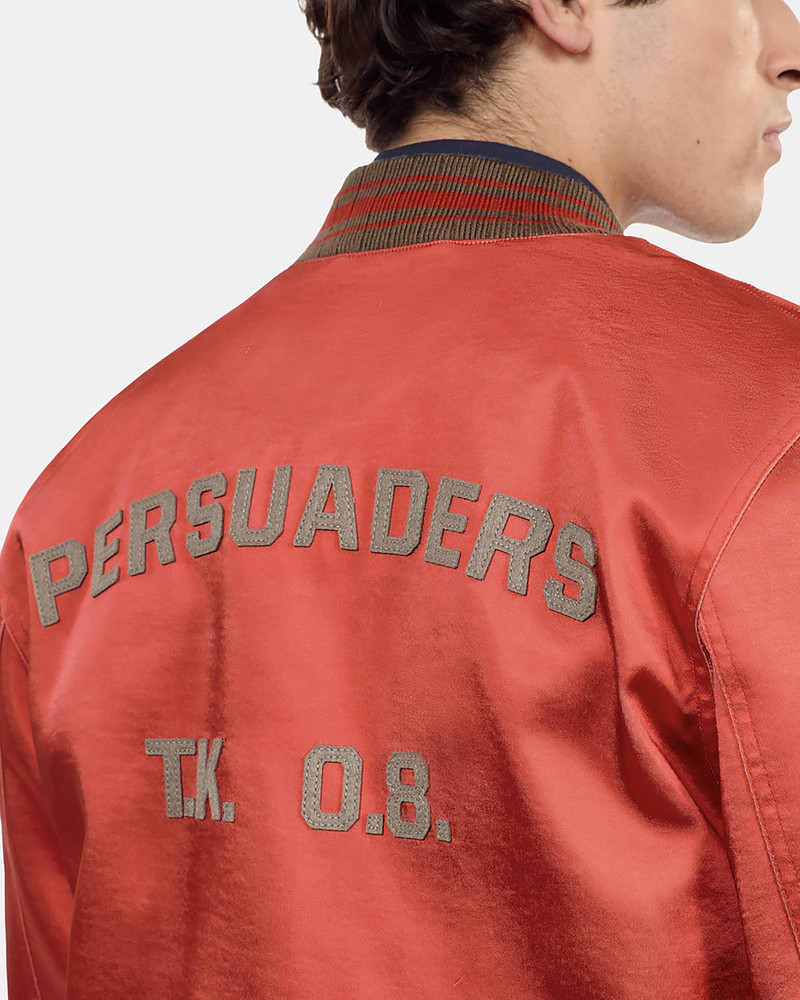 RED SATIN JACKET WITH PATCHES 6