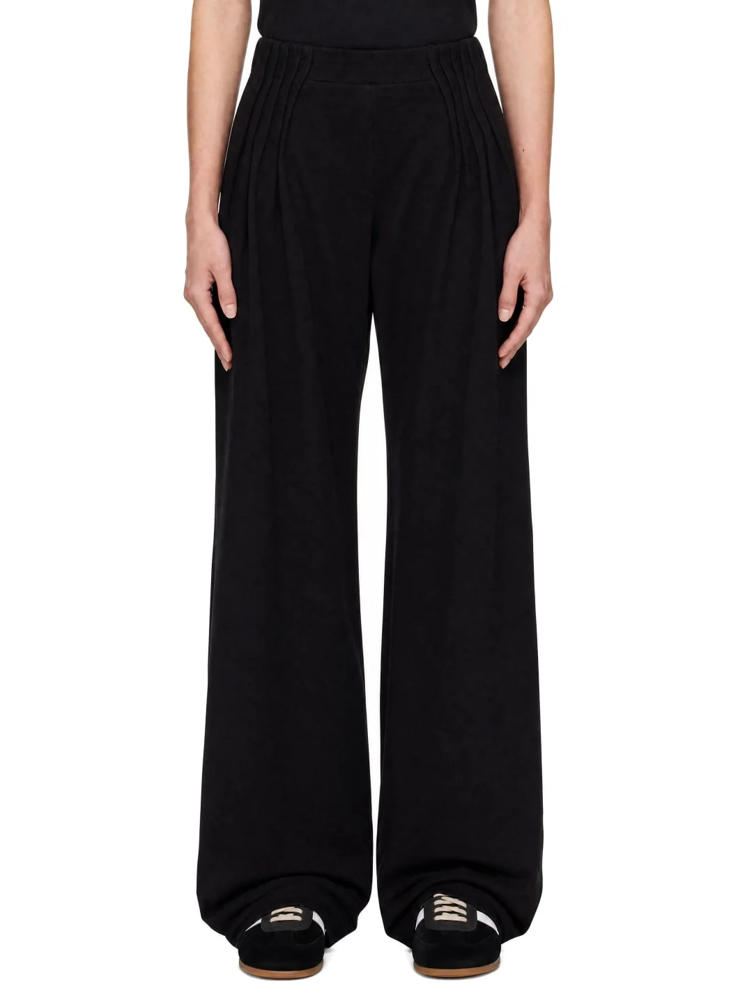 Black Pleated Lounge Pants - 1
