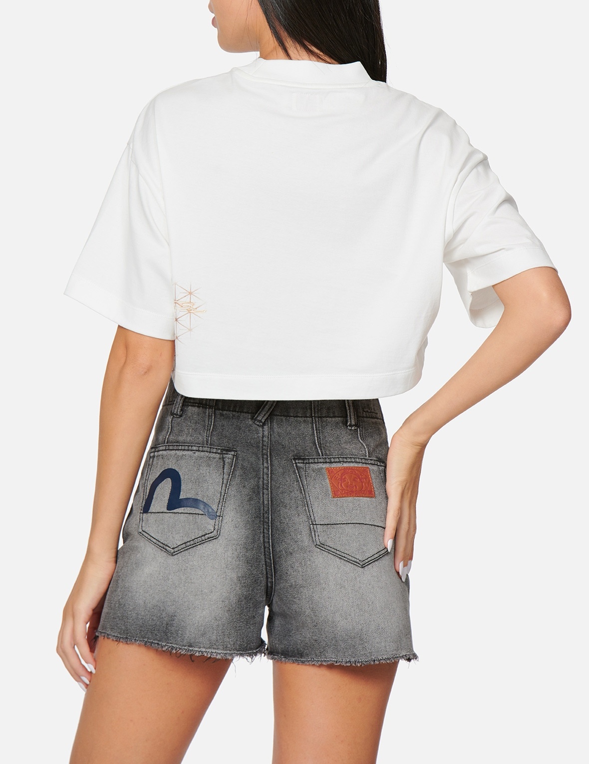 JAPANESE GRAPHICS PRINT CROPPED T-SHIRT - 4
