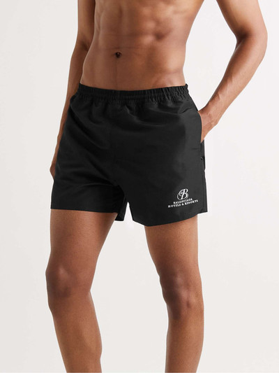 BALENCIAGA Short-Length Logo-Embroidered Swim Shorts outlook
