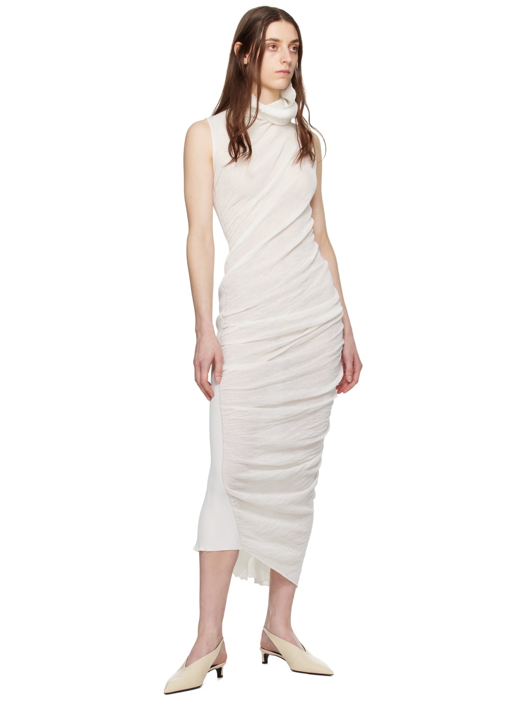 Off-White Twisted Maxi Dress - 4