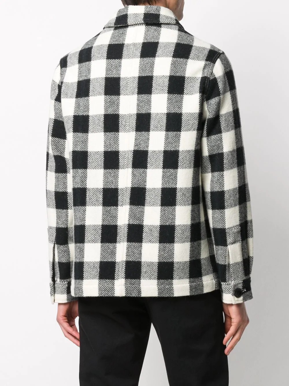 checked buttoned jacket - 4