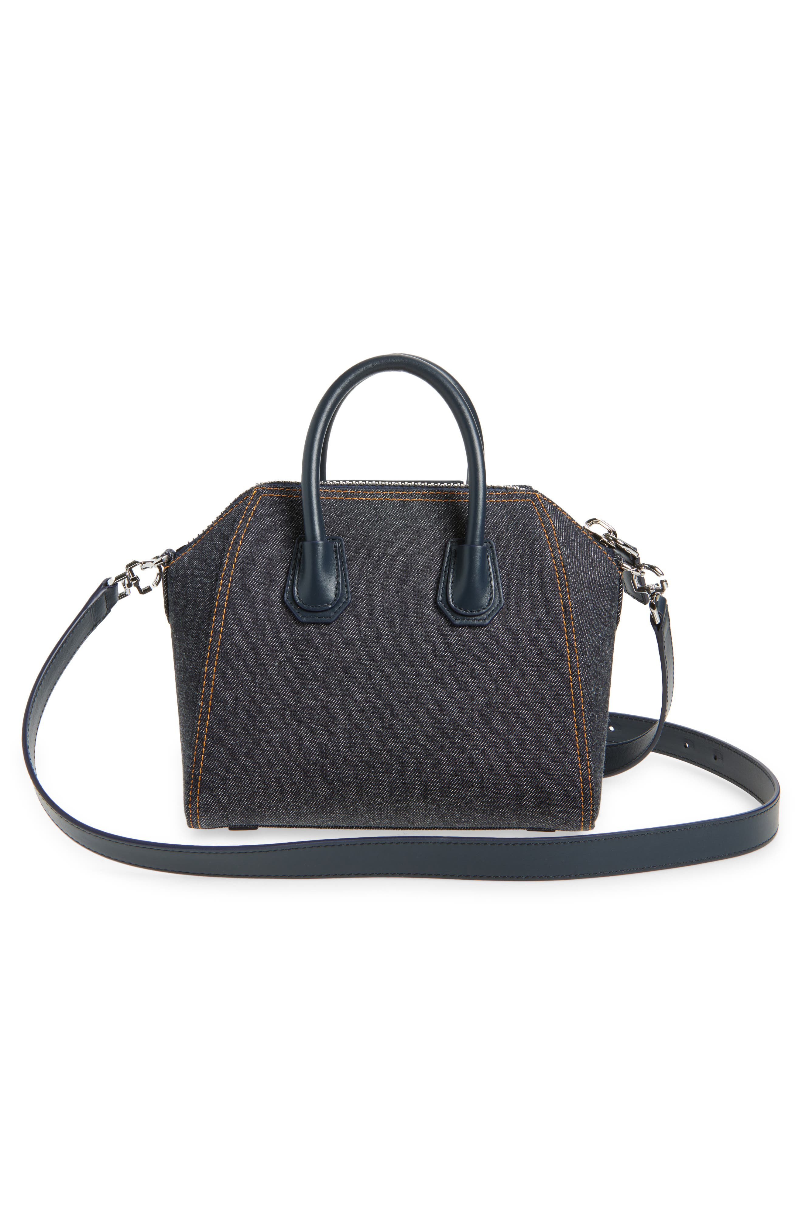 Givenchy Mini Antigona Denim & Leather Satchel in Indigo Blue at Nordstrom - 2