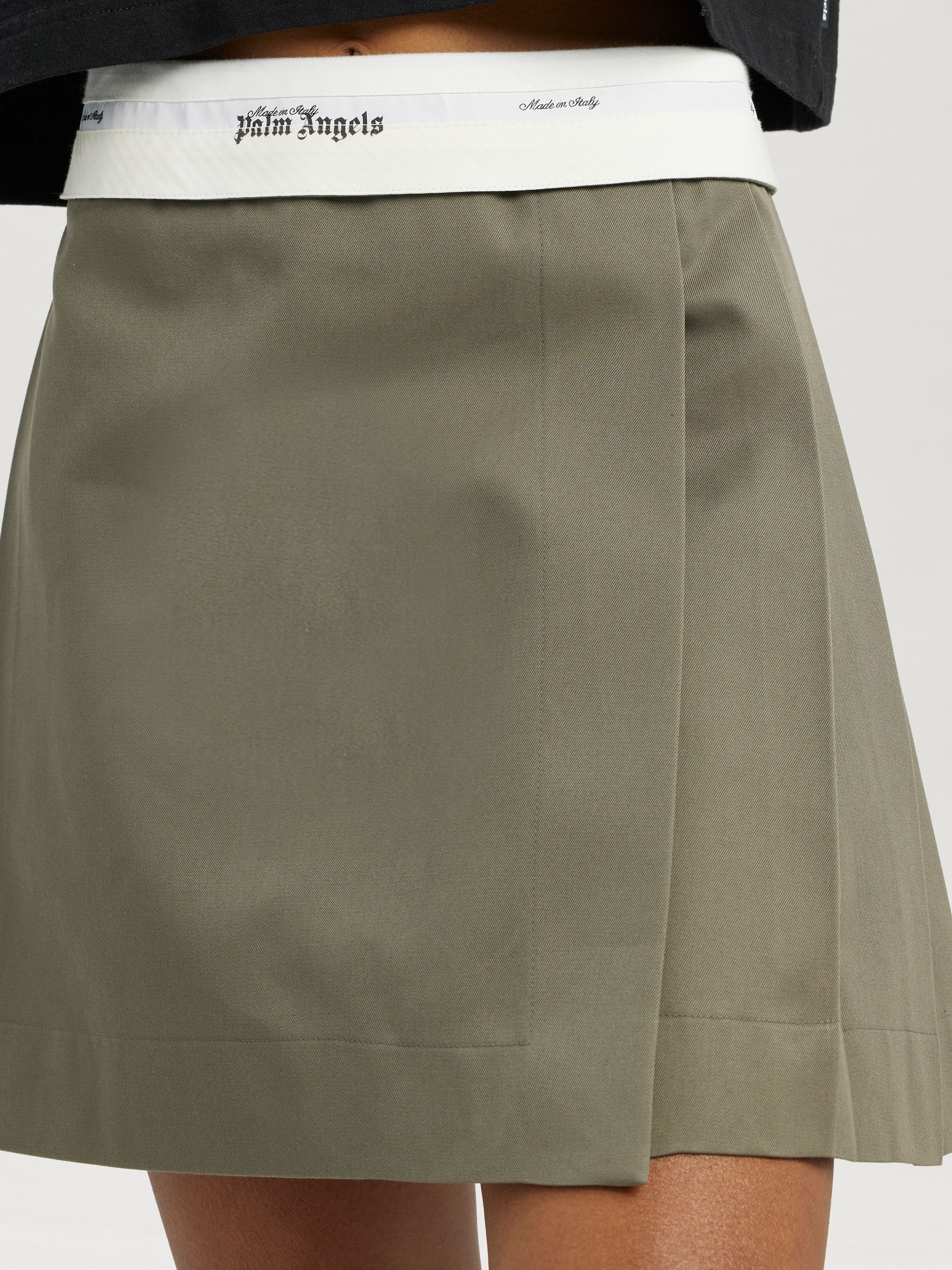 Reversed Waistband Chino Skirt - 6