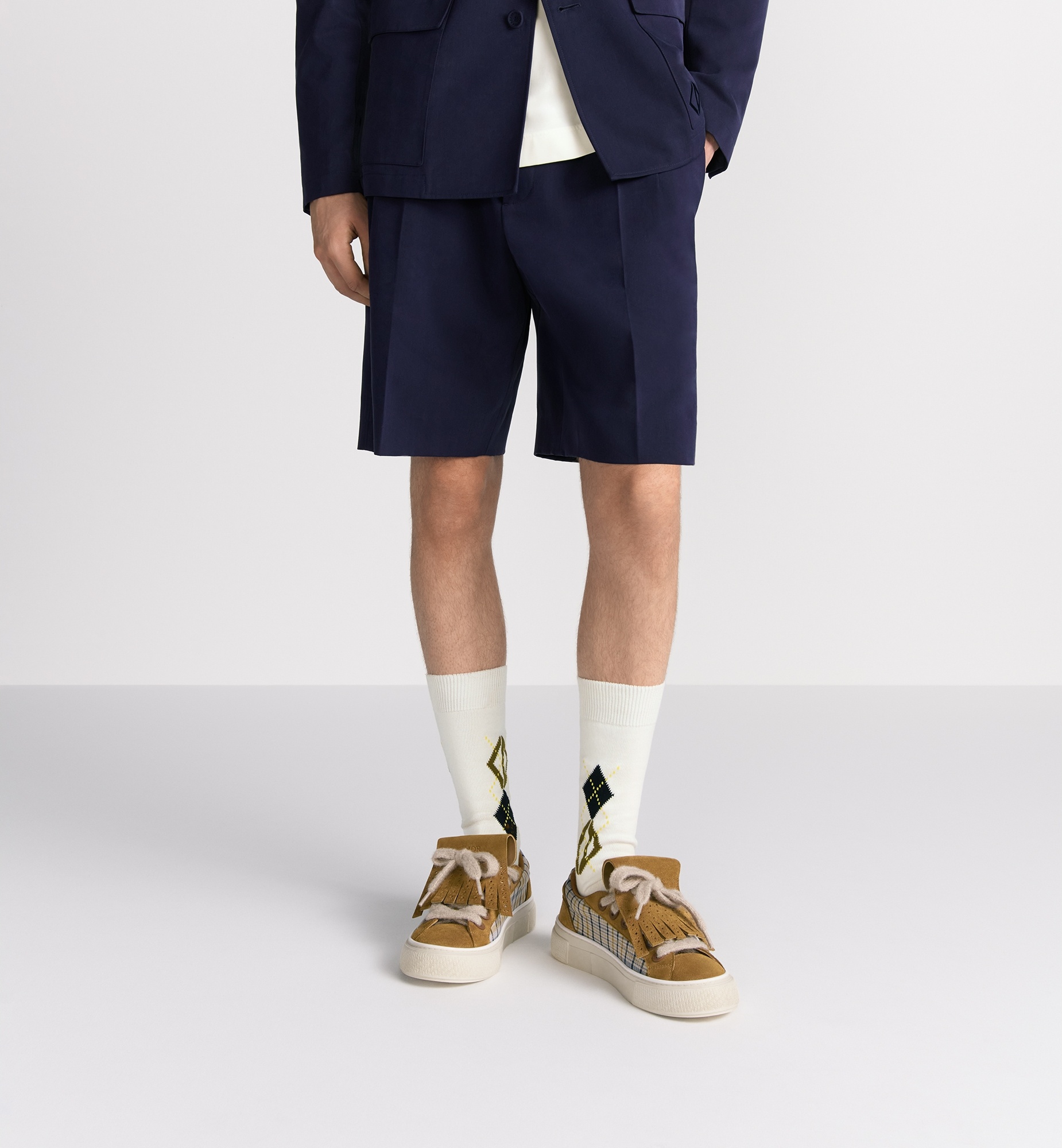 Bermuda Shorts with CD Diamond Embroidery - 2