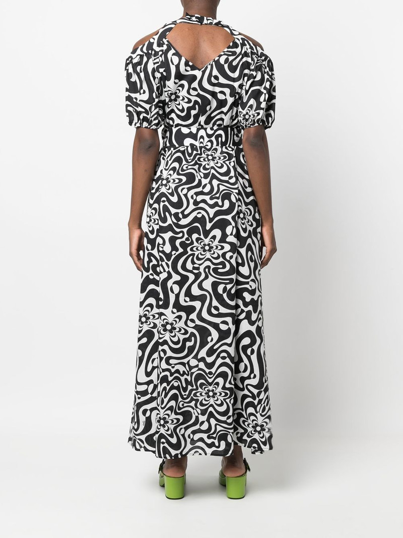 abstract-print cut-out dress 4