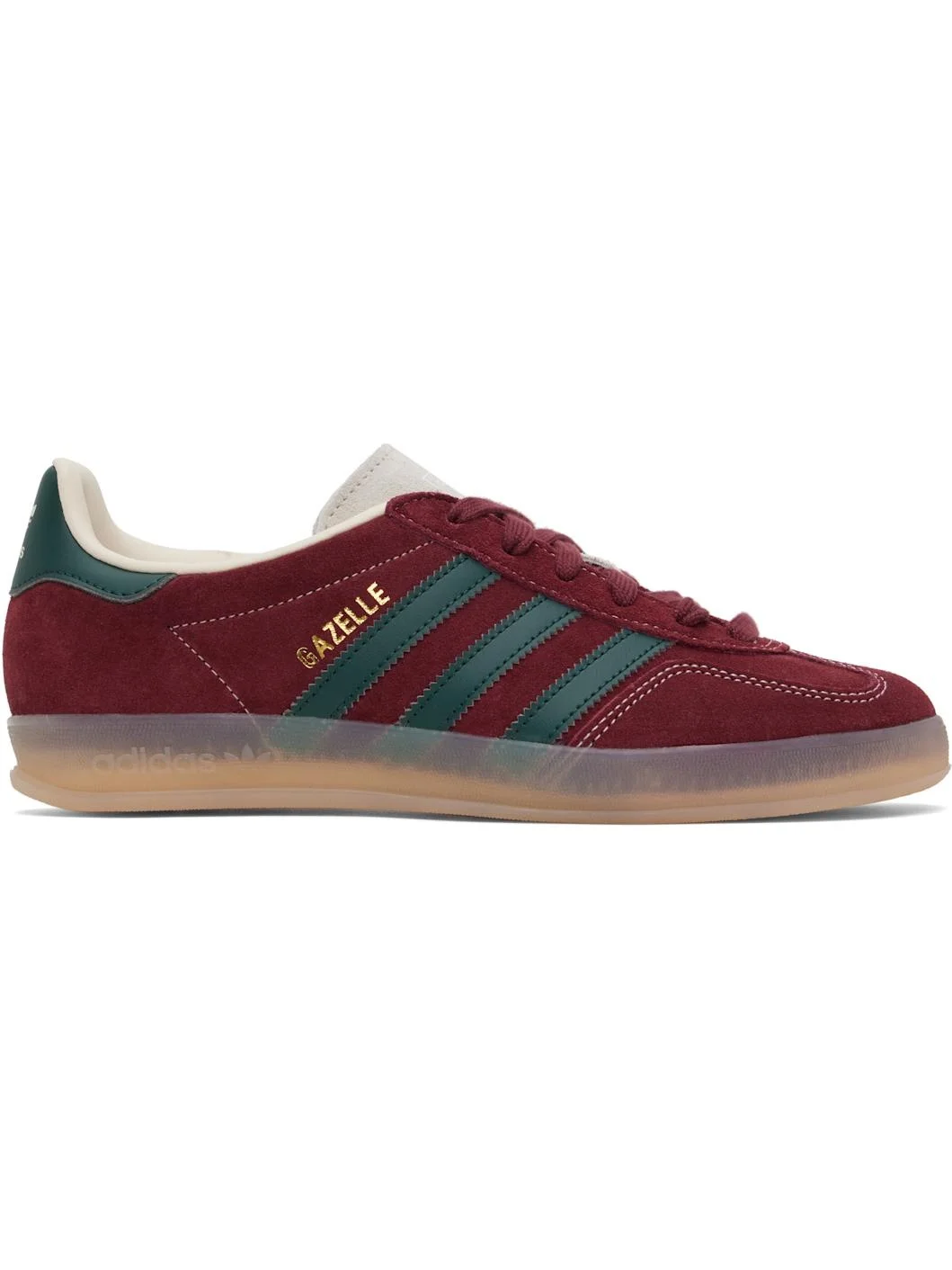 Burgundy Gazelle Indoor Sneakers - 1
