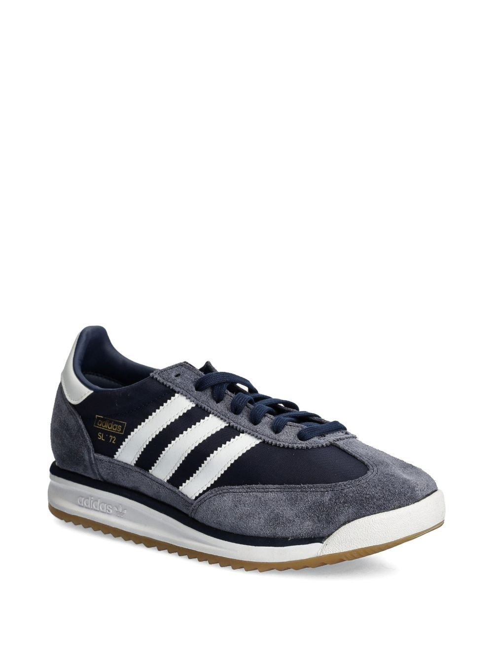 three-stripe suede trainers - 2