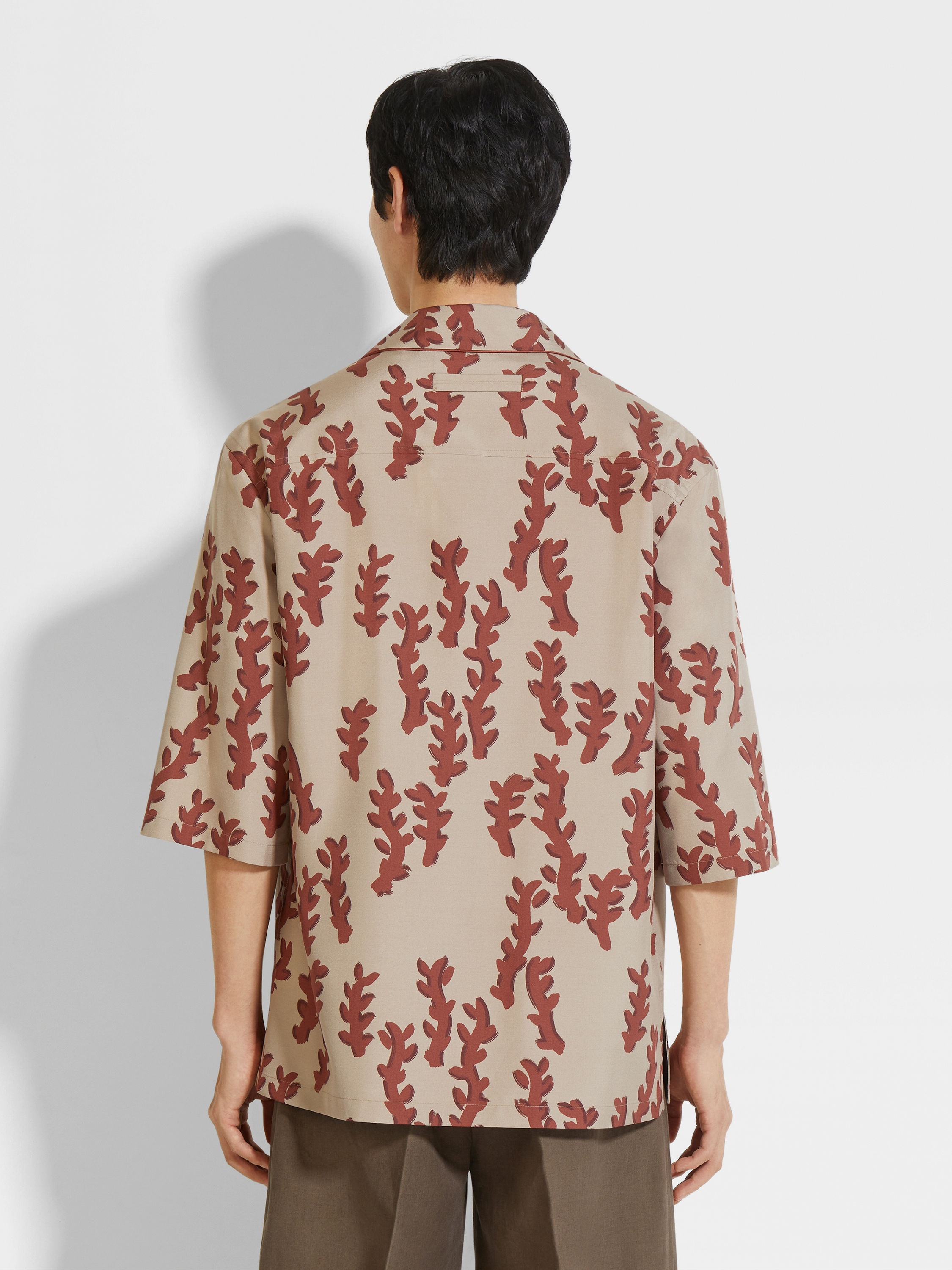 BEIGE SILK SHIRT - 5