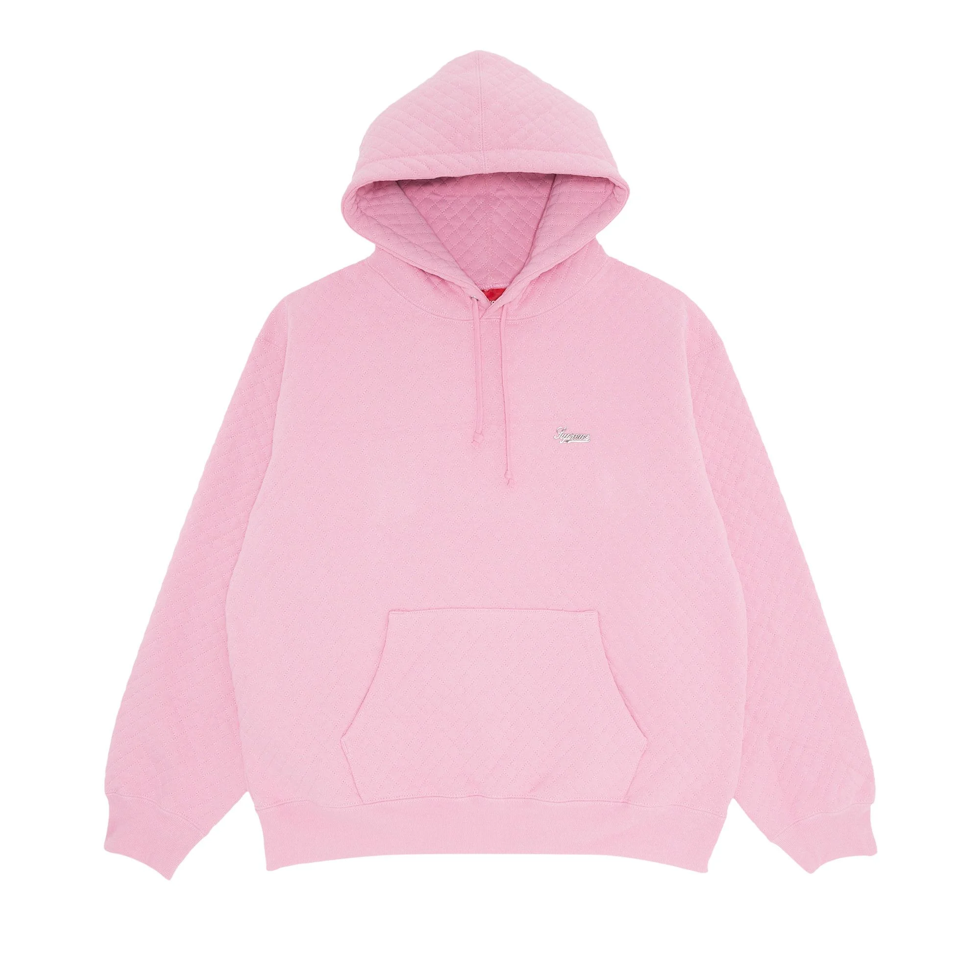 Supreme Micro Quilted Hooded Sweatshirt 'Dusty Pink' - 1