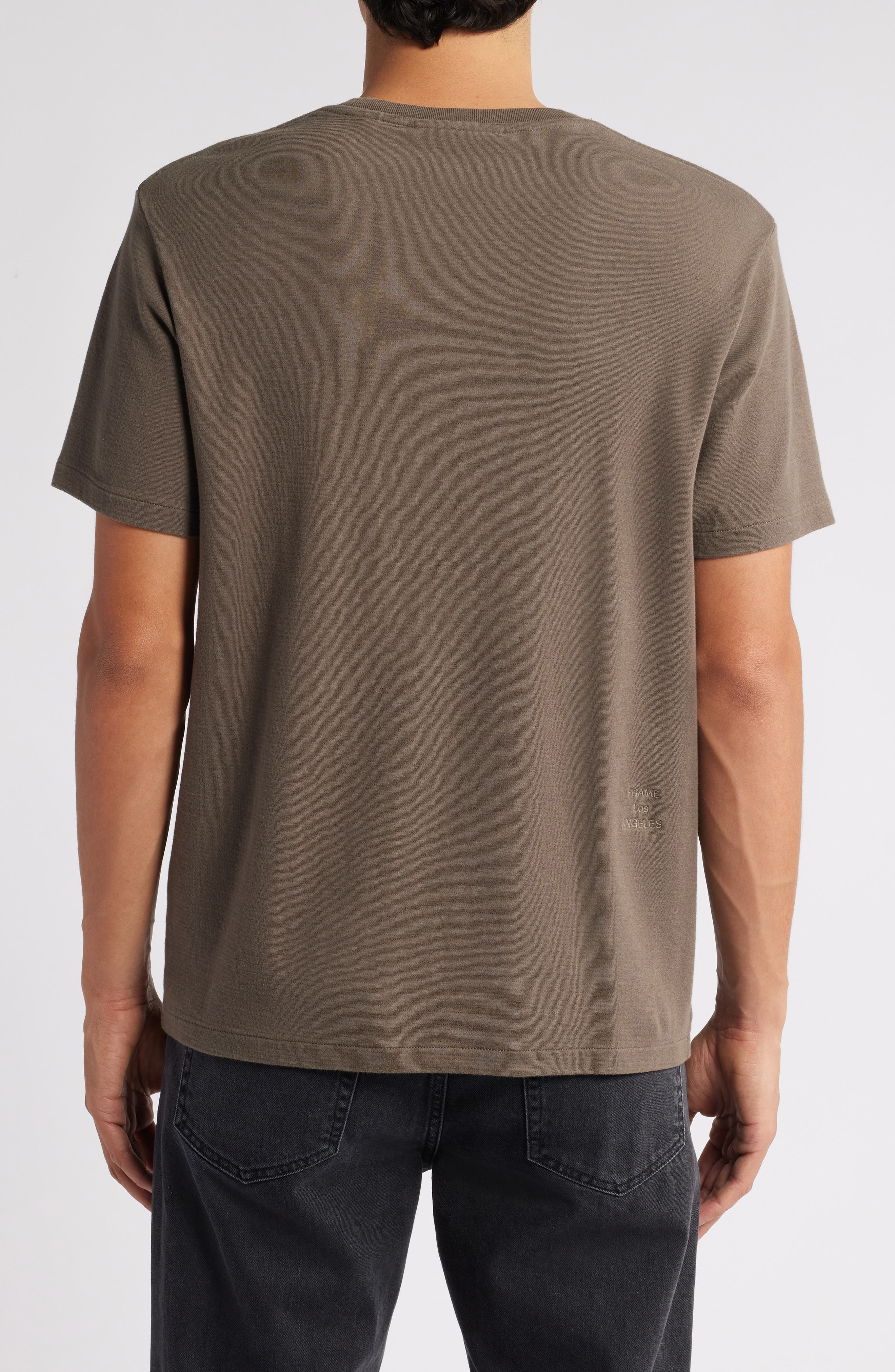 FRAME Duo Fold Cotton T-Shirt in Taupe at Nordstrom - 2