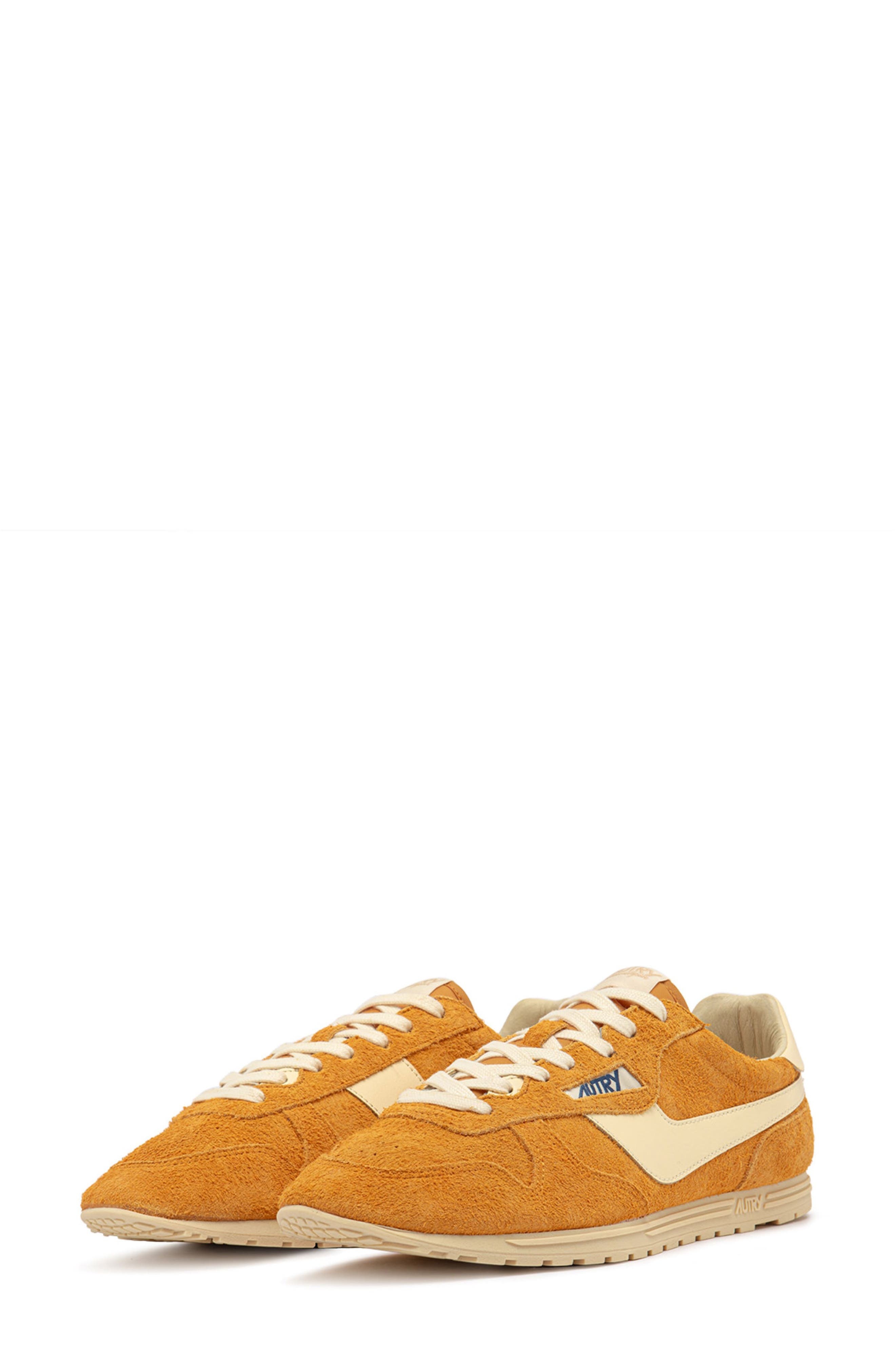 AUTRY Windspin Low Sneaker in Orange Suede at Nordstrom - 1