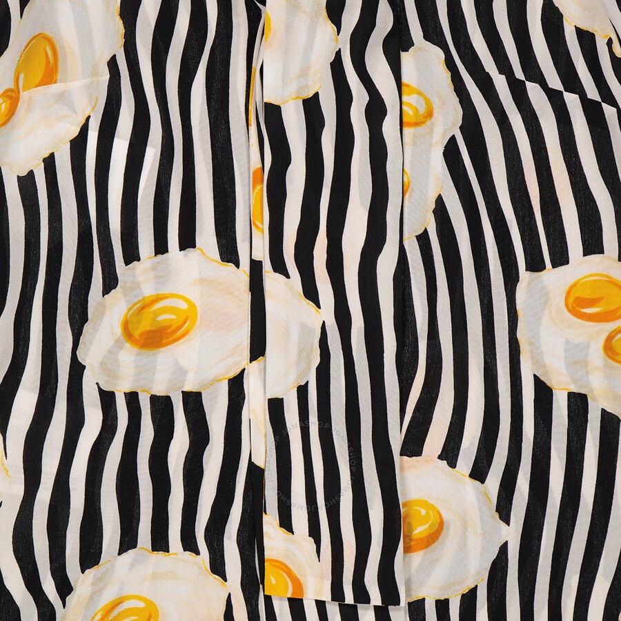 Moschino Ladies Fantasy Print Black Egg Print Dress - 8