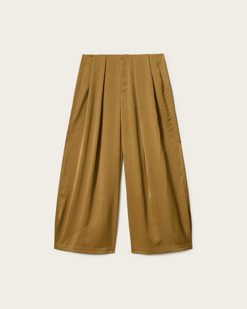LOLA COCOON LEGGED PLEATED PANTS - 1