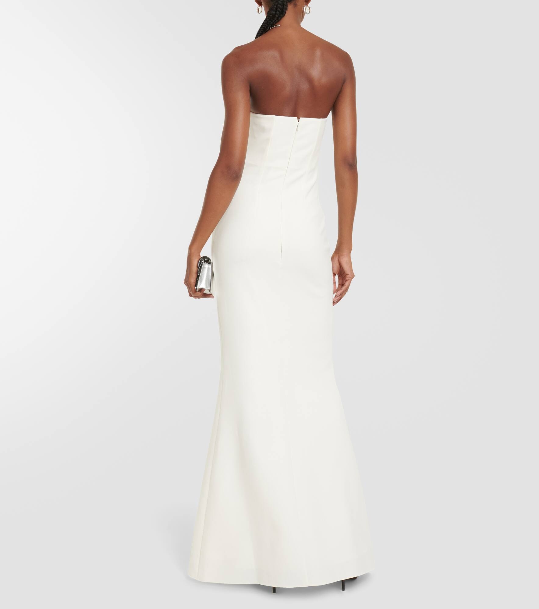 Bridal strapless crêpe gown - 3