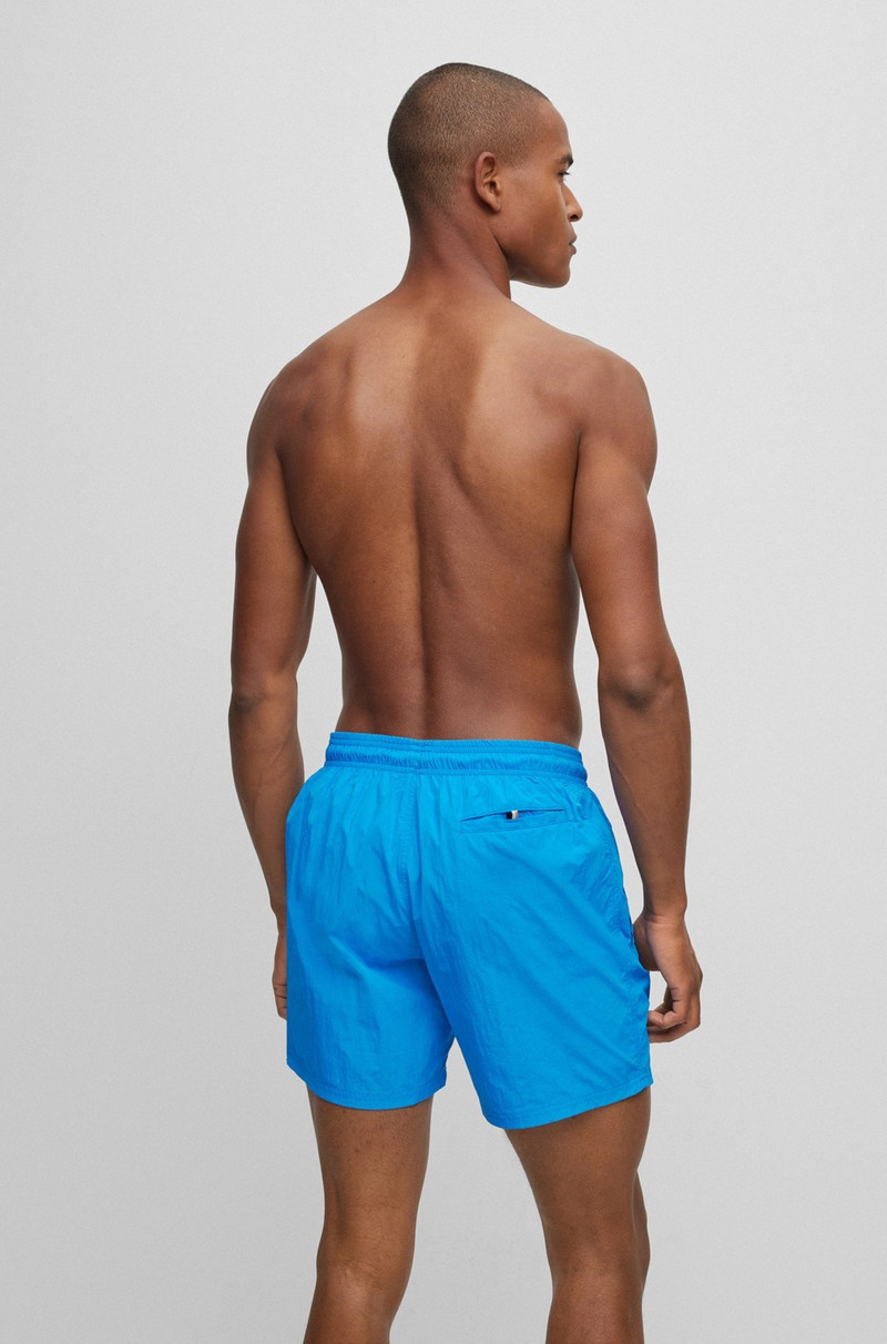 BOSS QUICK-DRY SWIM SHORTS WITH LARGE LOGO PRINT outlook
