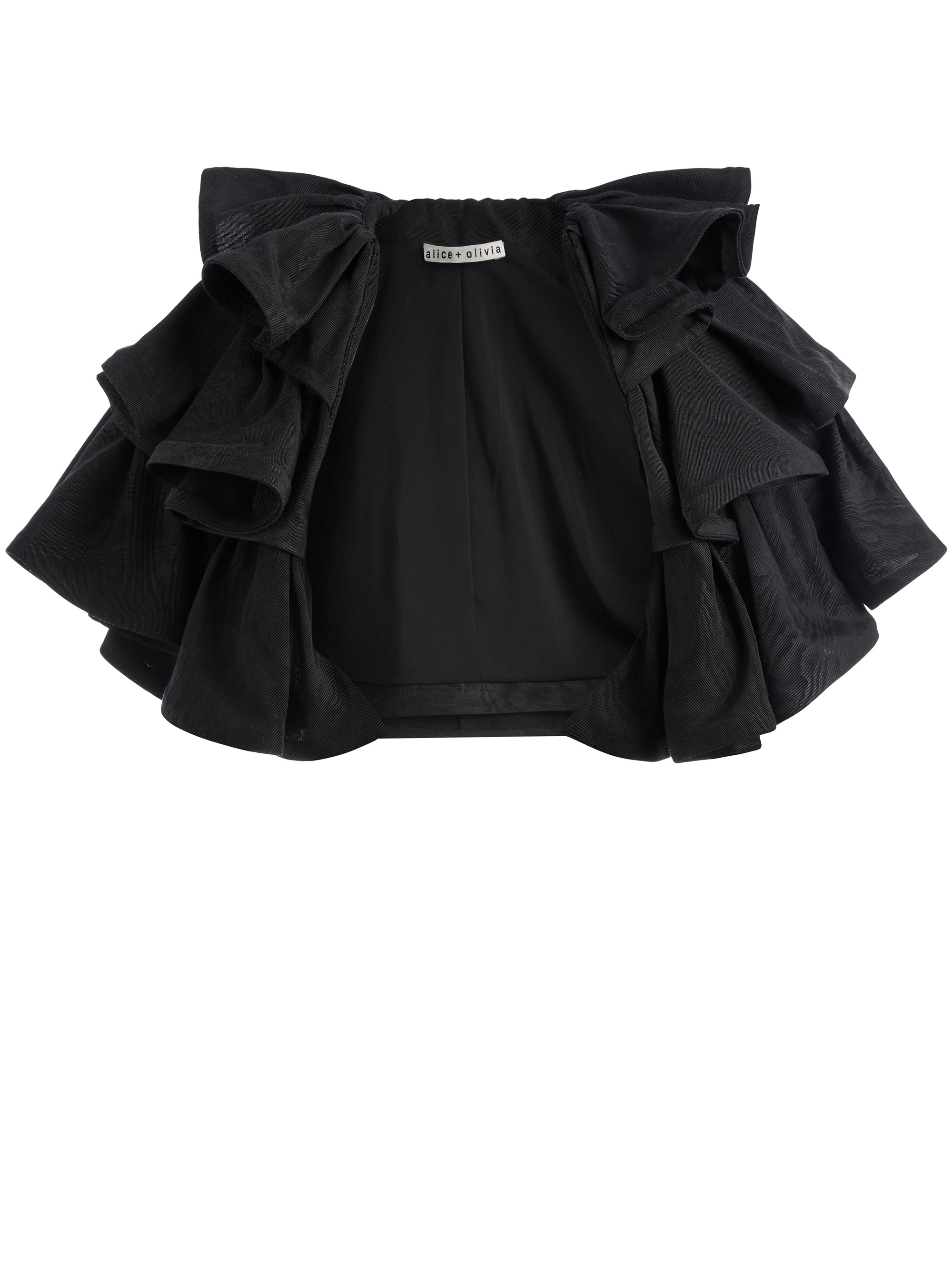 ALY TIERED RUFFLE CAPELET - 1