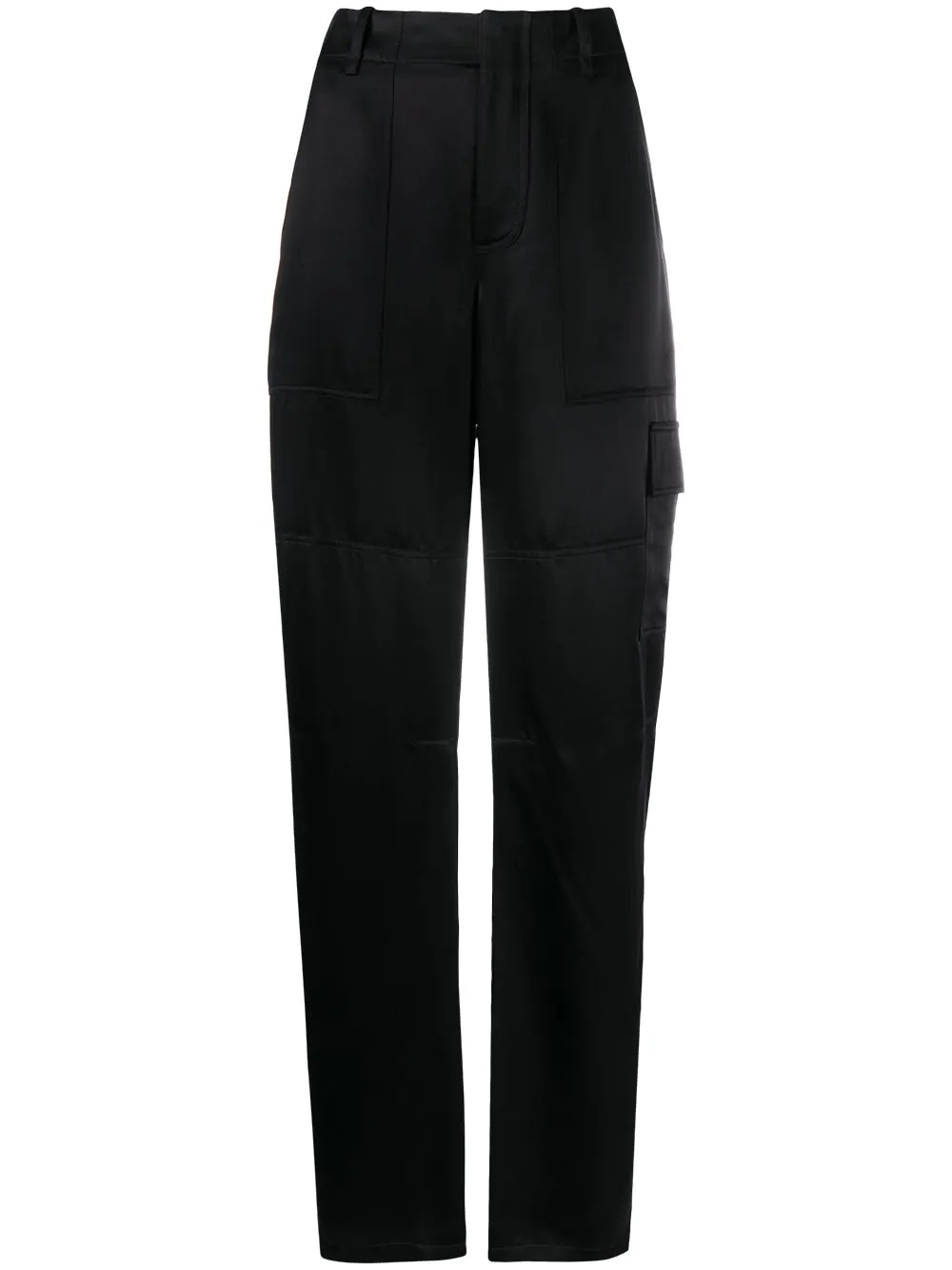 straight-fit cargo trousers - 1