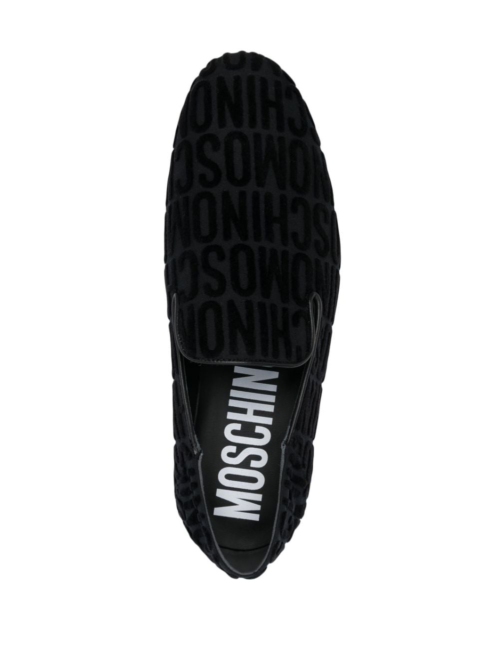 jacquard leather loafers - 4