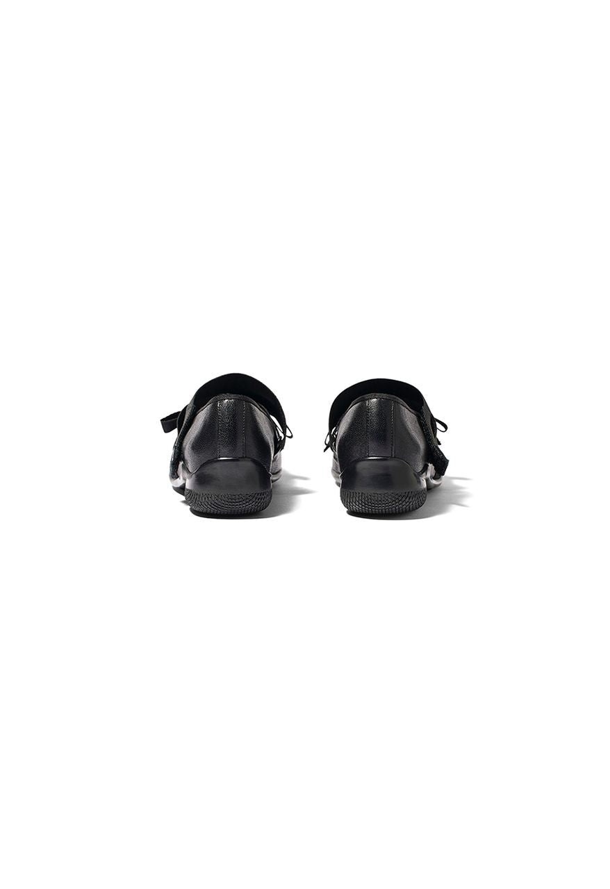 Open Yy Black Cross Band Ballerina Flats | ModeSens