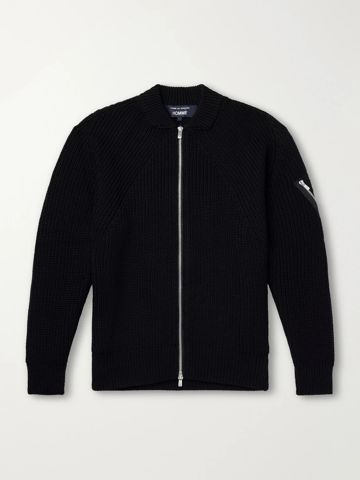 Wool Zip-Up Cardigan - 1