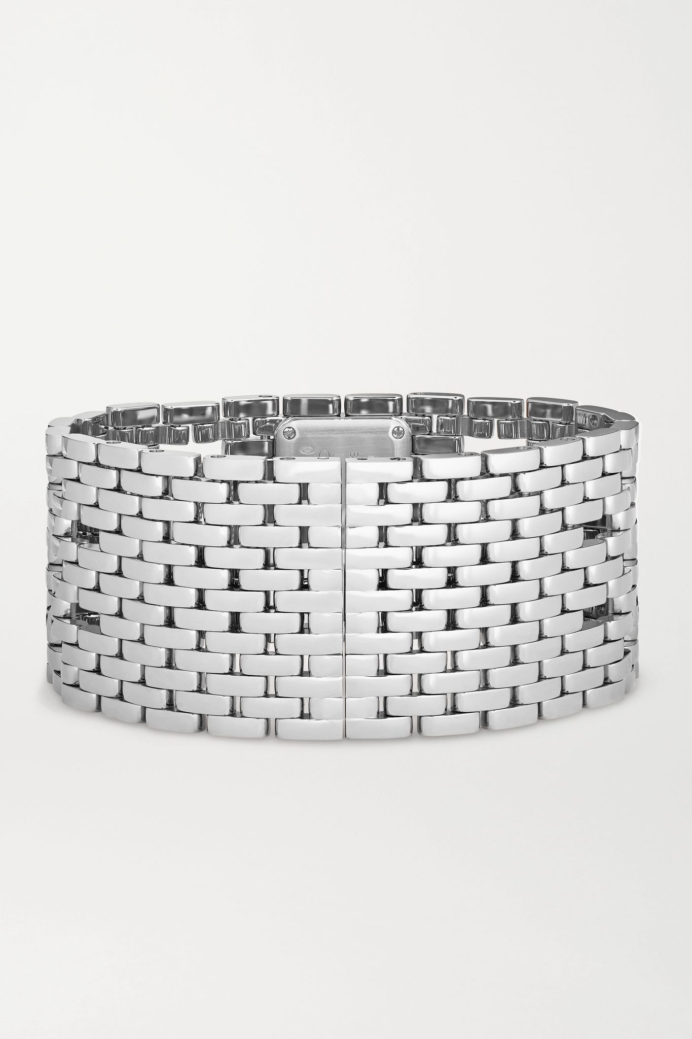 Panthère de Cartier Manchette 22mm rhodium-finish 18-karat white gold and diamond watch - 6