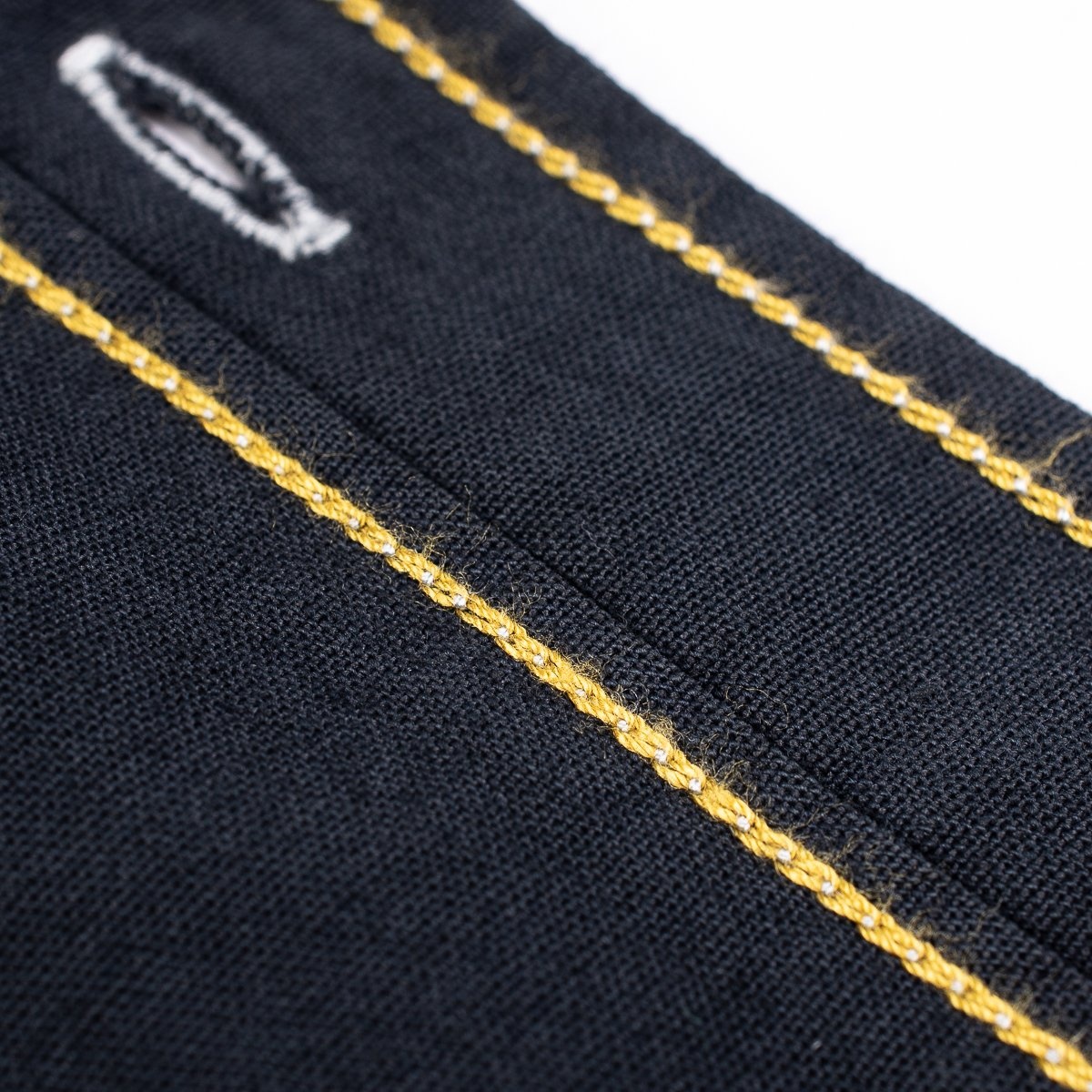 IHSH-285-OD 5.5oz Selvedge Chambray Short Sleeved Work Shirt - Indigo Overdyed Black - 12