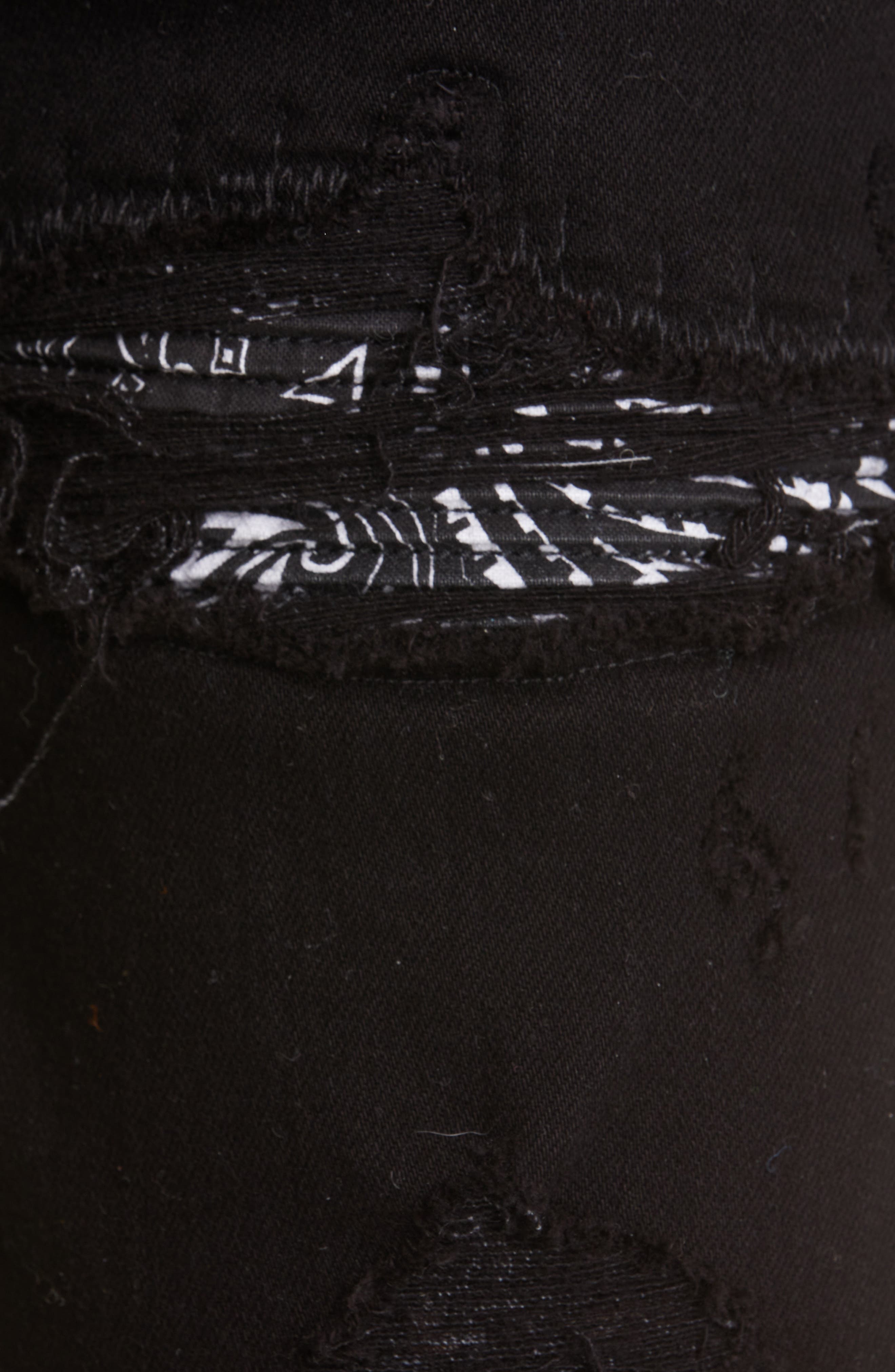 Men's MX1 Bandana Ripped Patch Skinny Jeans - 6