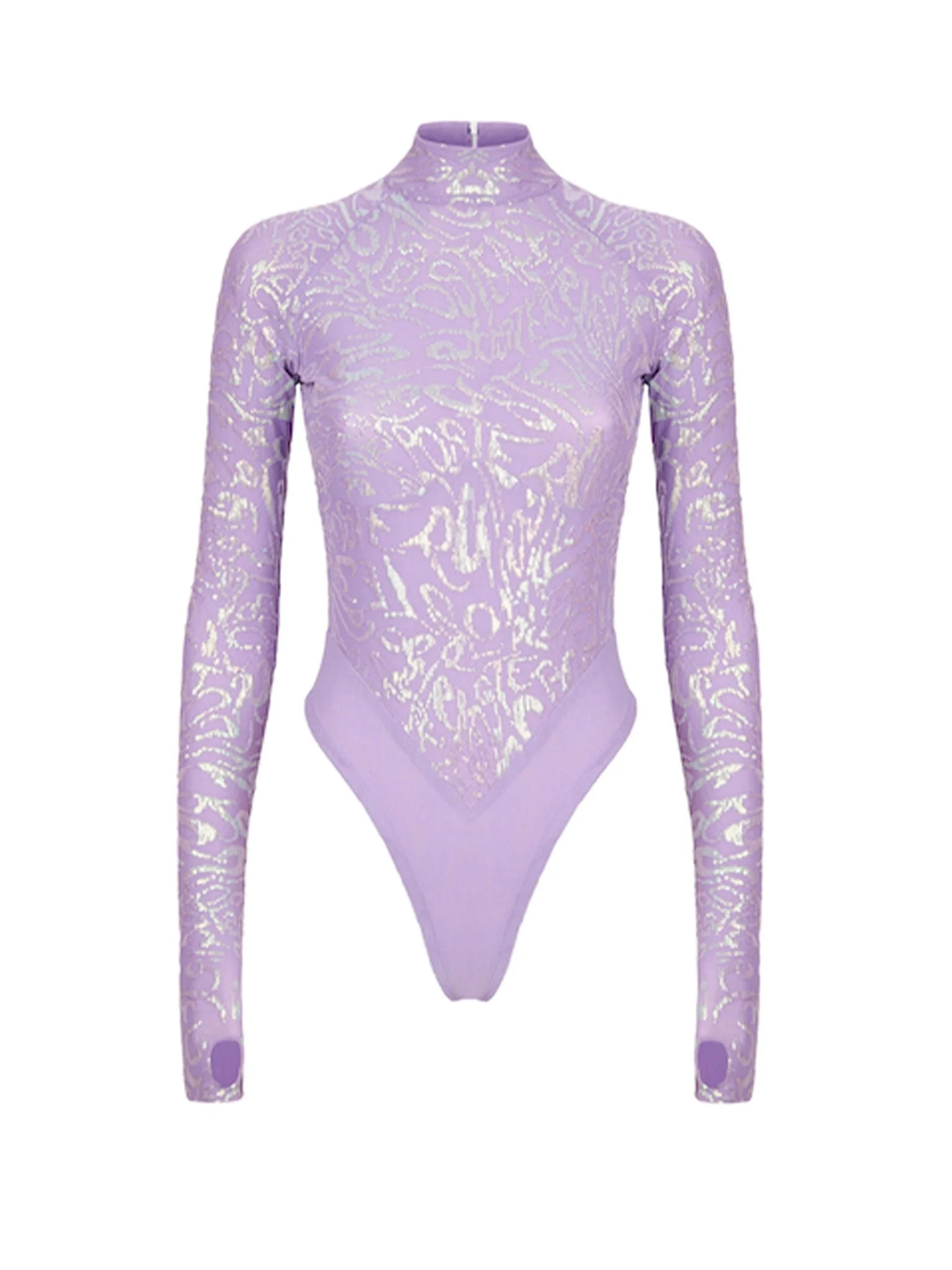 ANNA NICOLE BODYSUIT LILAC SEQUIN - 1