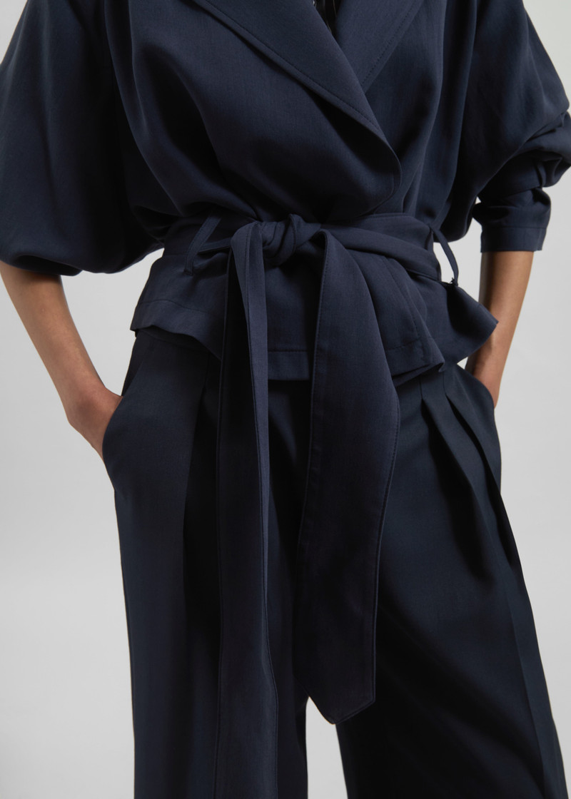 Simona Short Trench - Navy 4