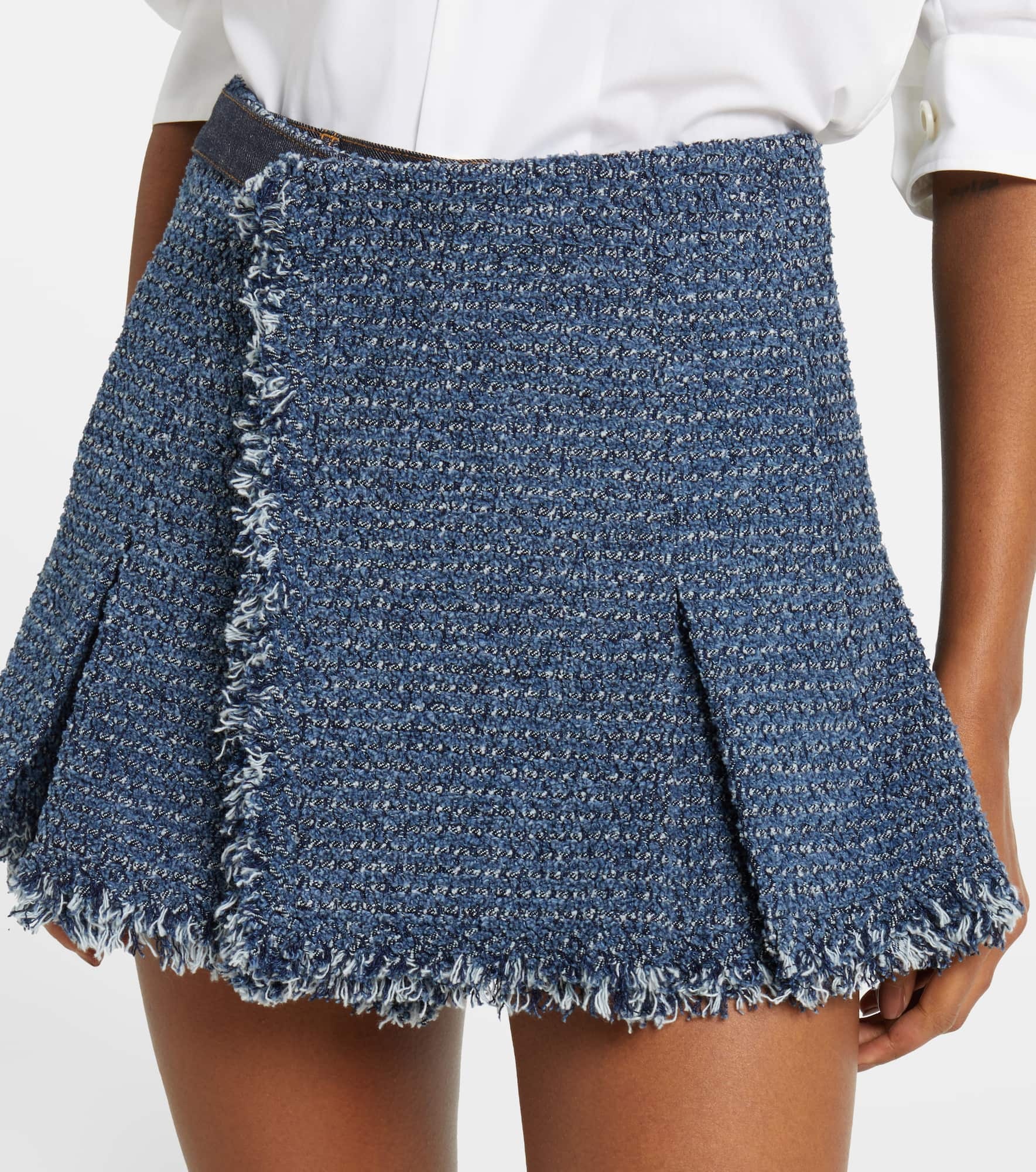 Punching denim shorts - 4