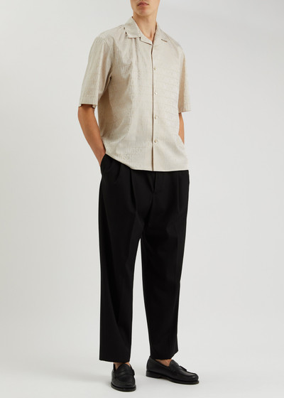 Moschino Logo-jacquard cotton shirt outlook