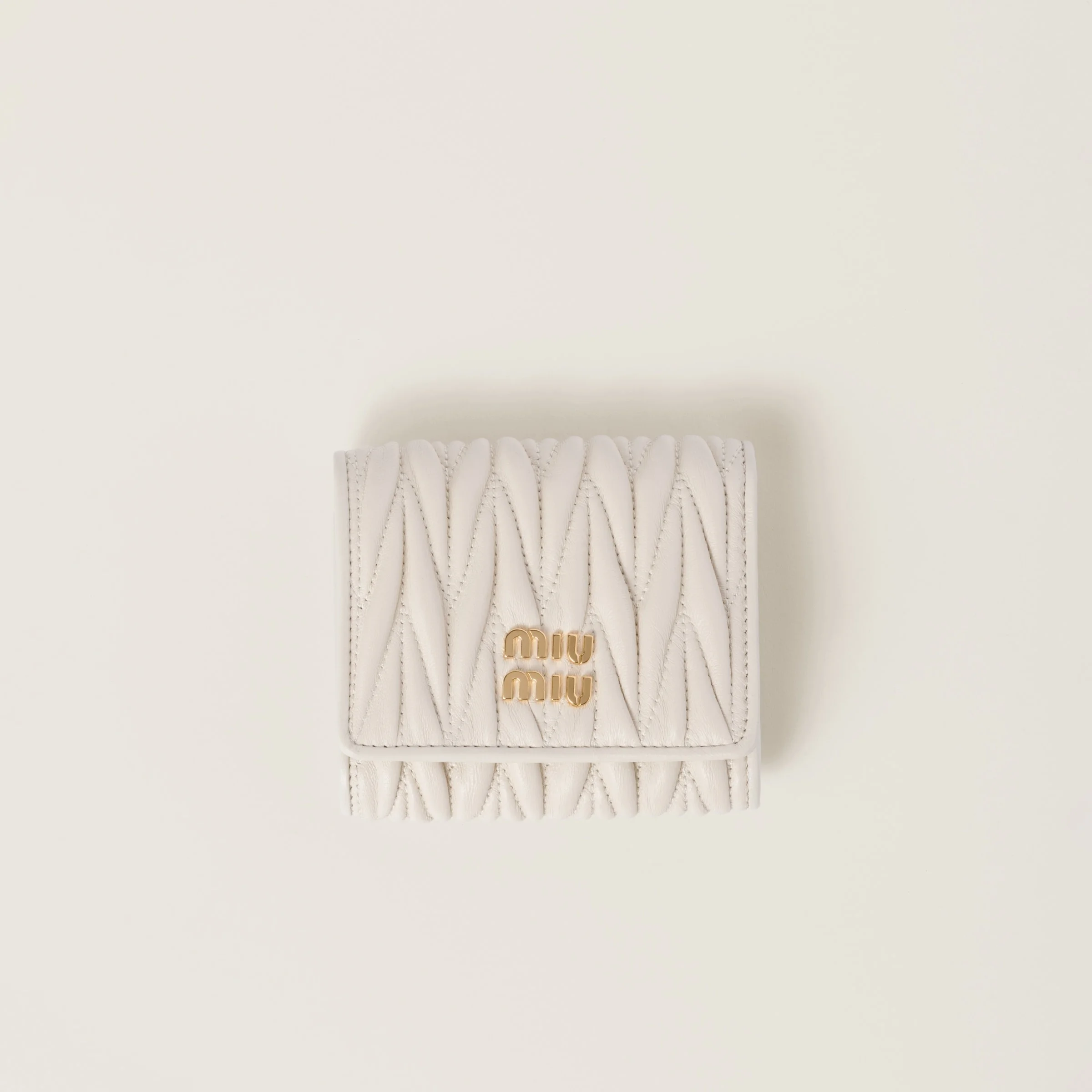 Small matelassé nappa leather wallet - 1