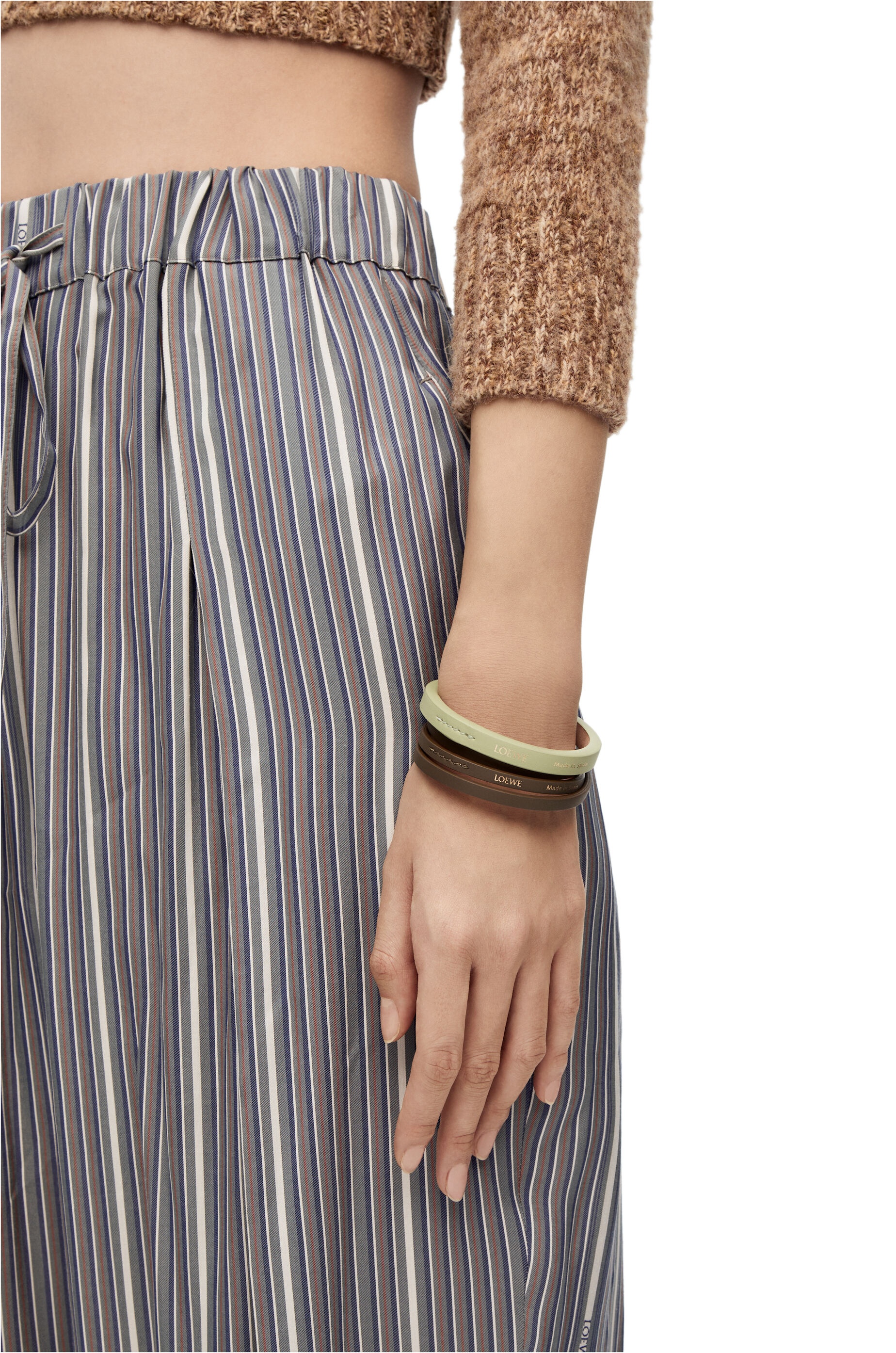 Double bangle set in classic calfskin - 2