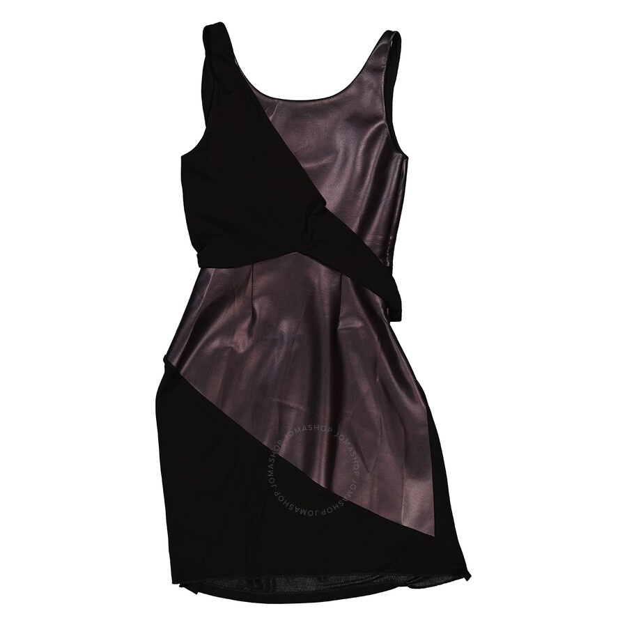 Atlein Ladies Mixed Jersey Draped Dress - 6