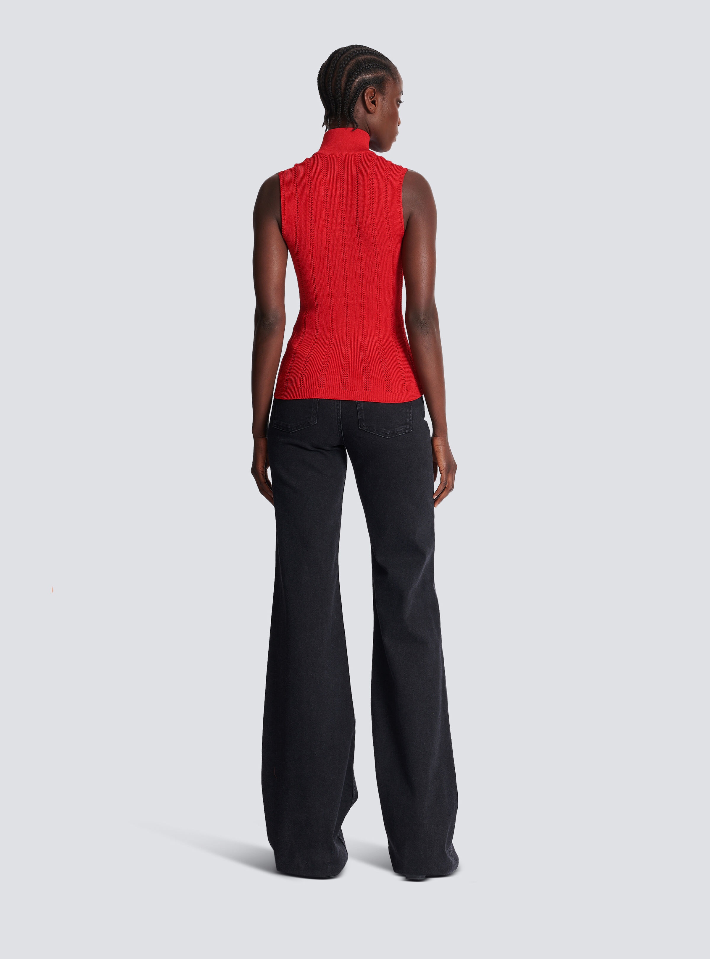 Sleeveless knit top - 4