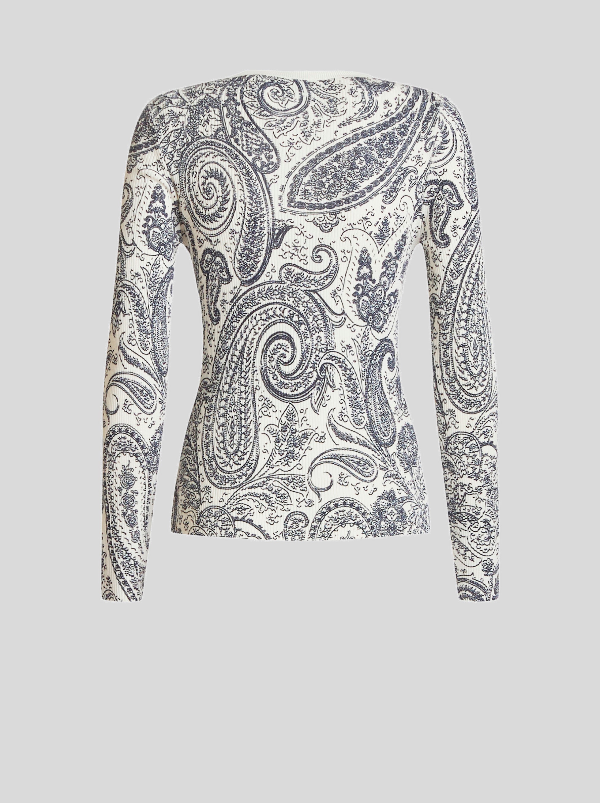 PAISLEY DESIGN SILK AND VISCOSE JUMPER - 5