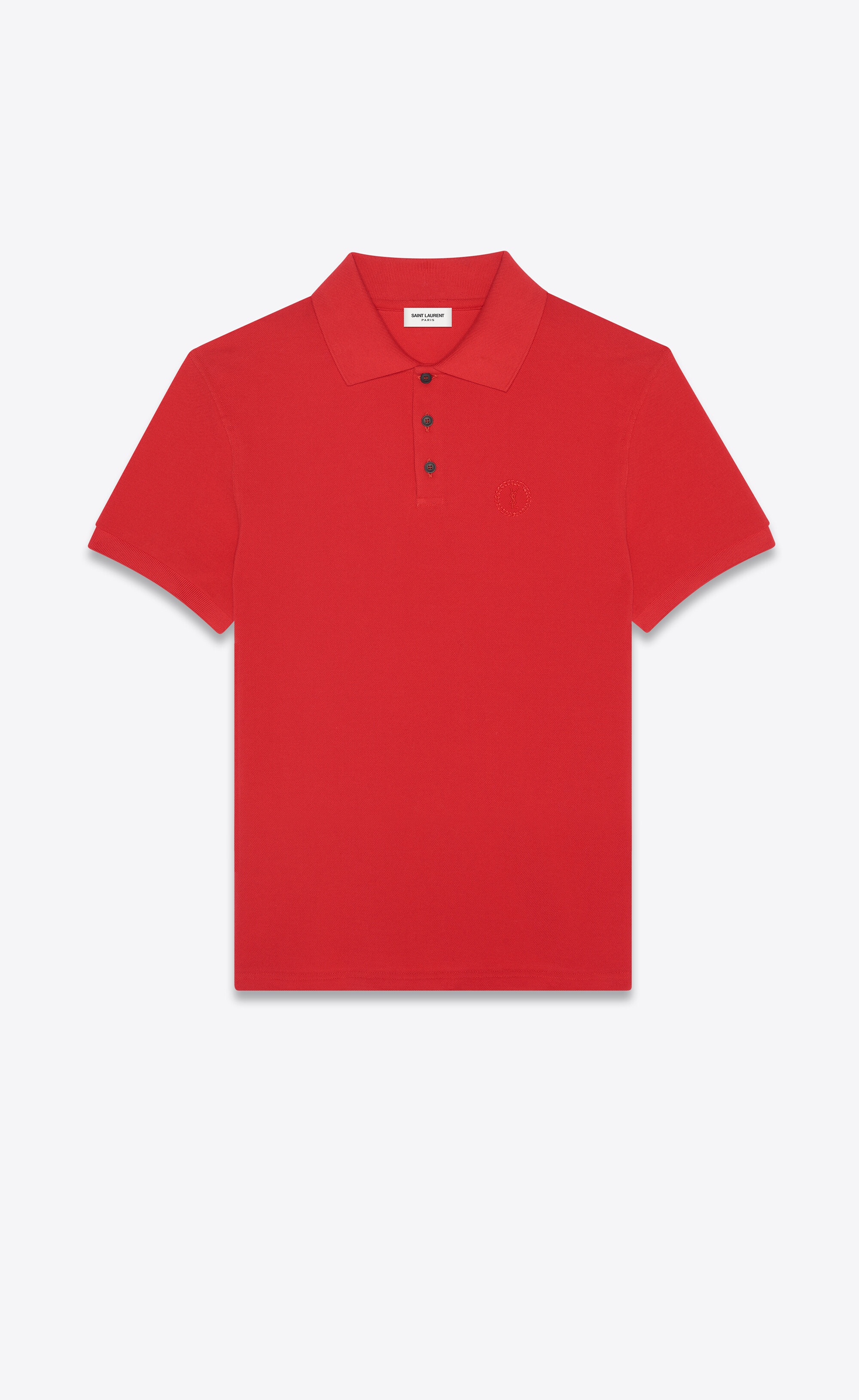 monogram polo shirt in cotton piqué - 1