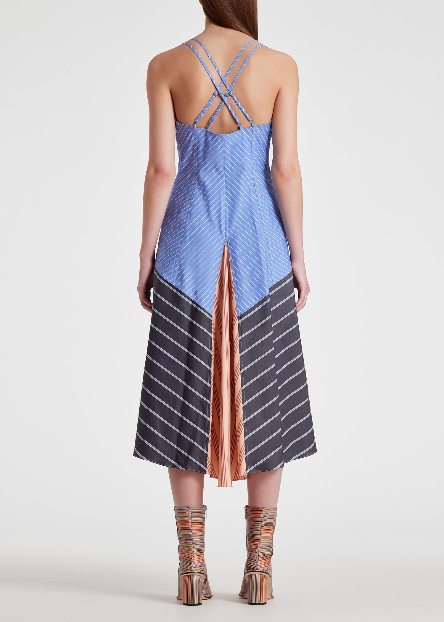 Cotton 'Contrast Stripe' Dress - 5