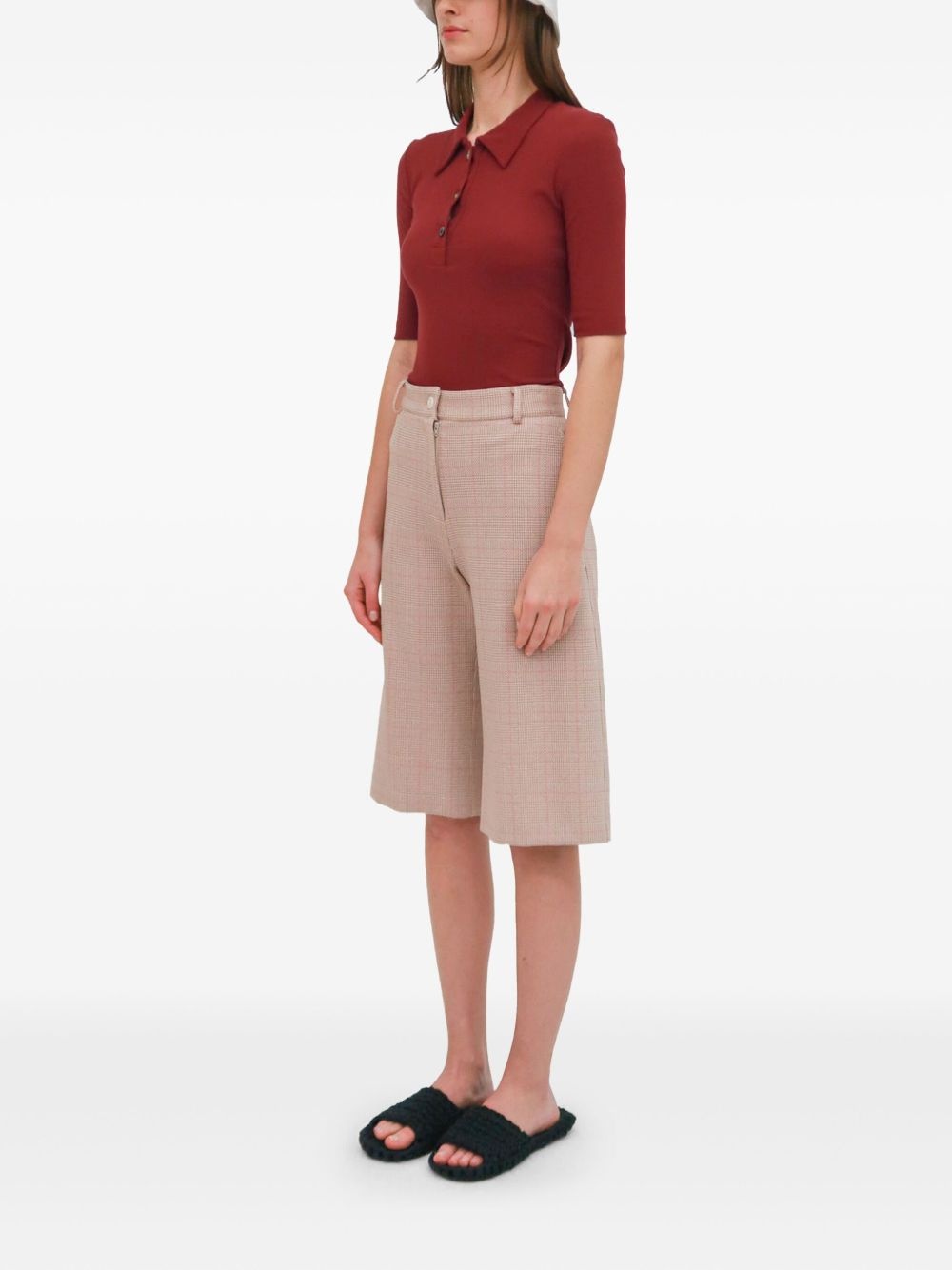 wide-leg bermuda shorts - 5