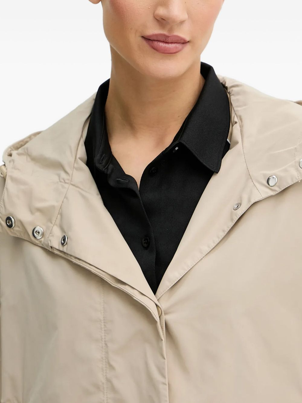 hooded snap-button jacket - 5