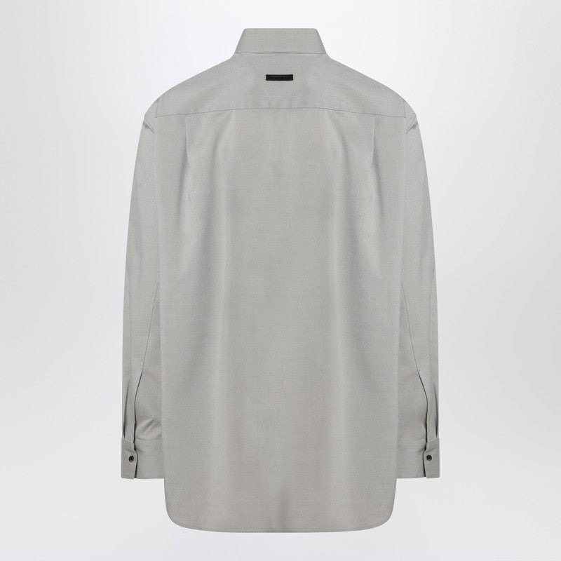 Fear Of God Grey Dove Grey Mélange Cotton Shirt Men - 2