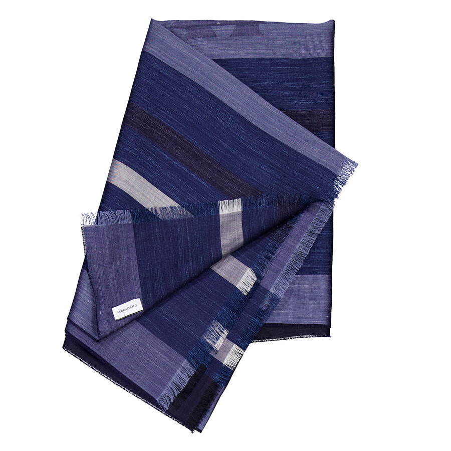 Ferragamo Maxi-Striped Jacquard Stole - 5