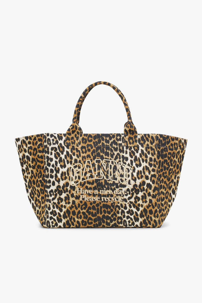 LEOPARD OVERSIZED CANVAS TOTE BAG 1