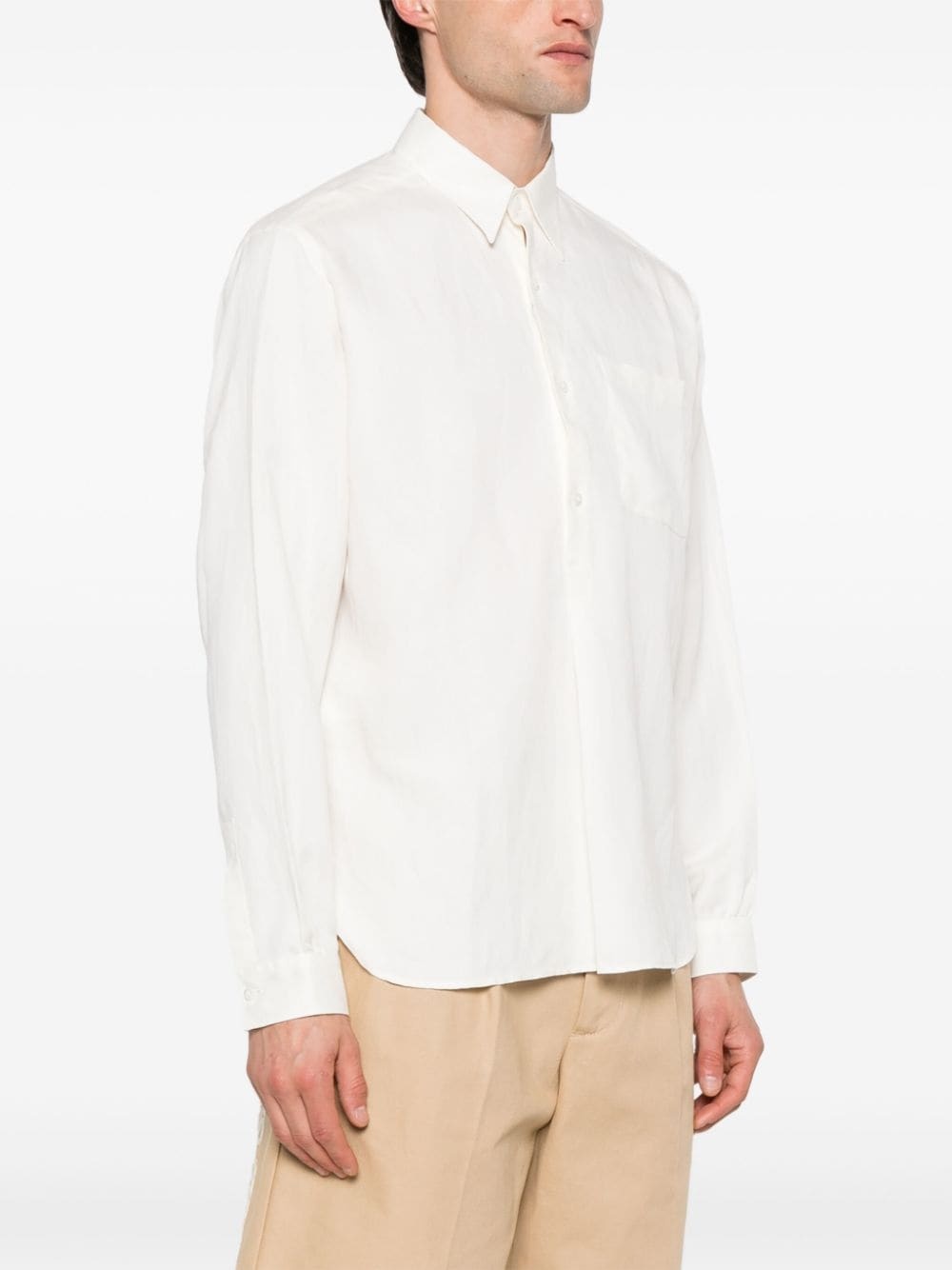 poplin silk-blend shirt - 3