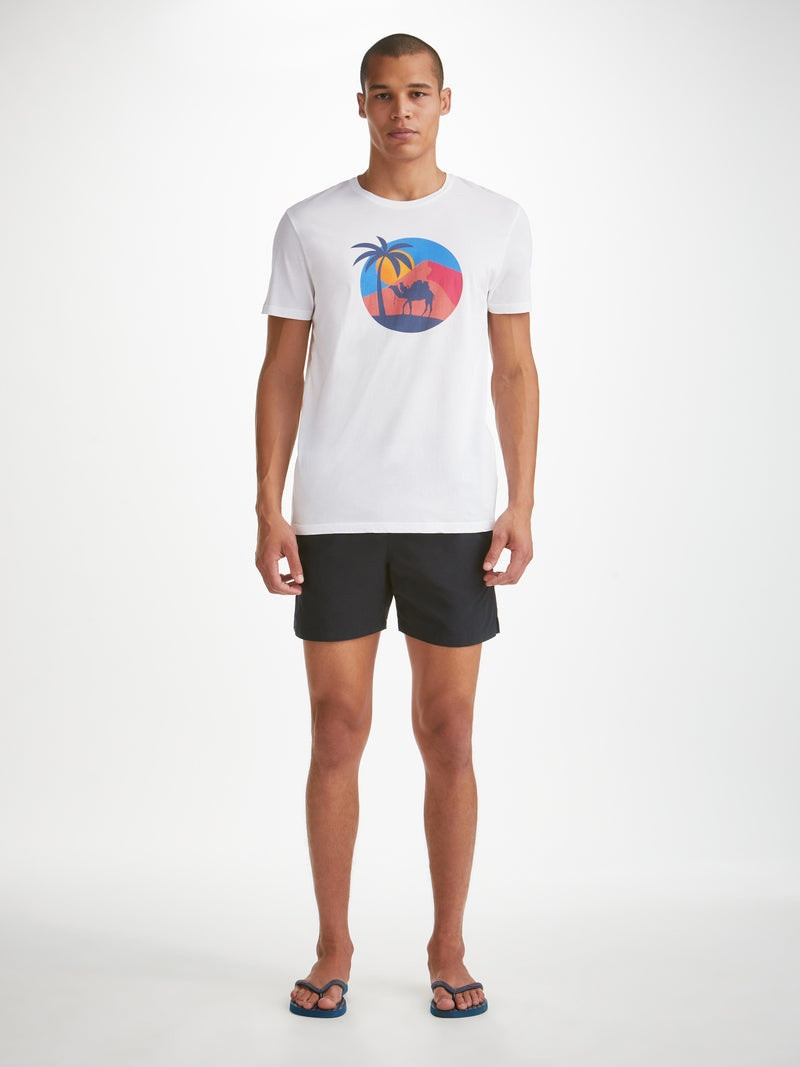 Derek Rose Men's T-Shirt Ripley 19 Pima Cotton White outlook
