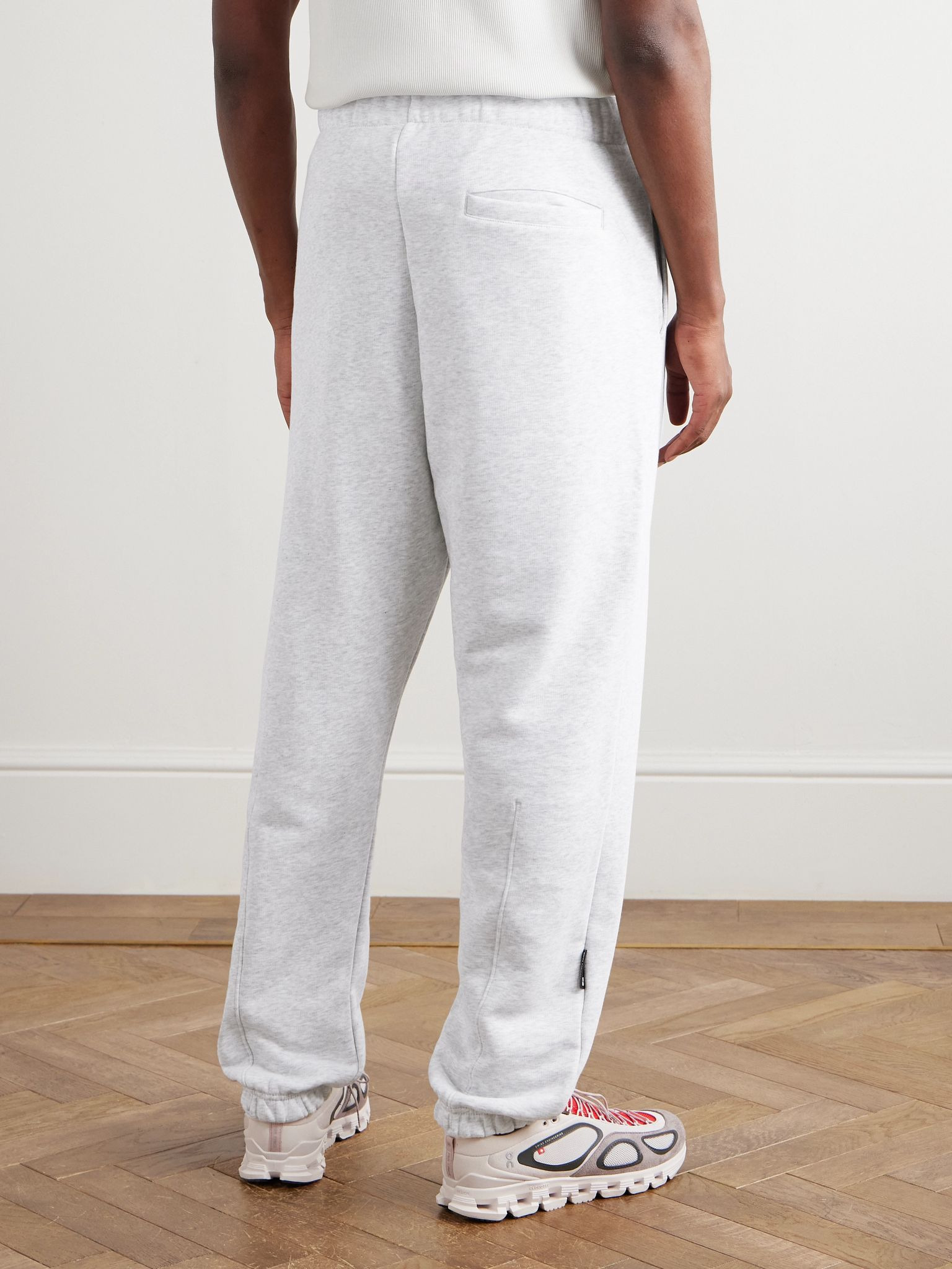 Club Tapered Organic Cotton-Blend Jersey Sweatpants Gray - 4