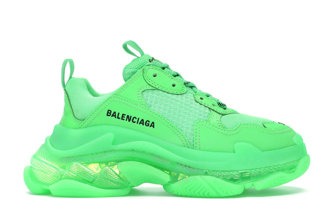 Balenciaga Triple S Neon Green Clear Sole (Women's) - 1